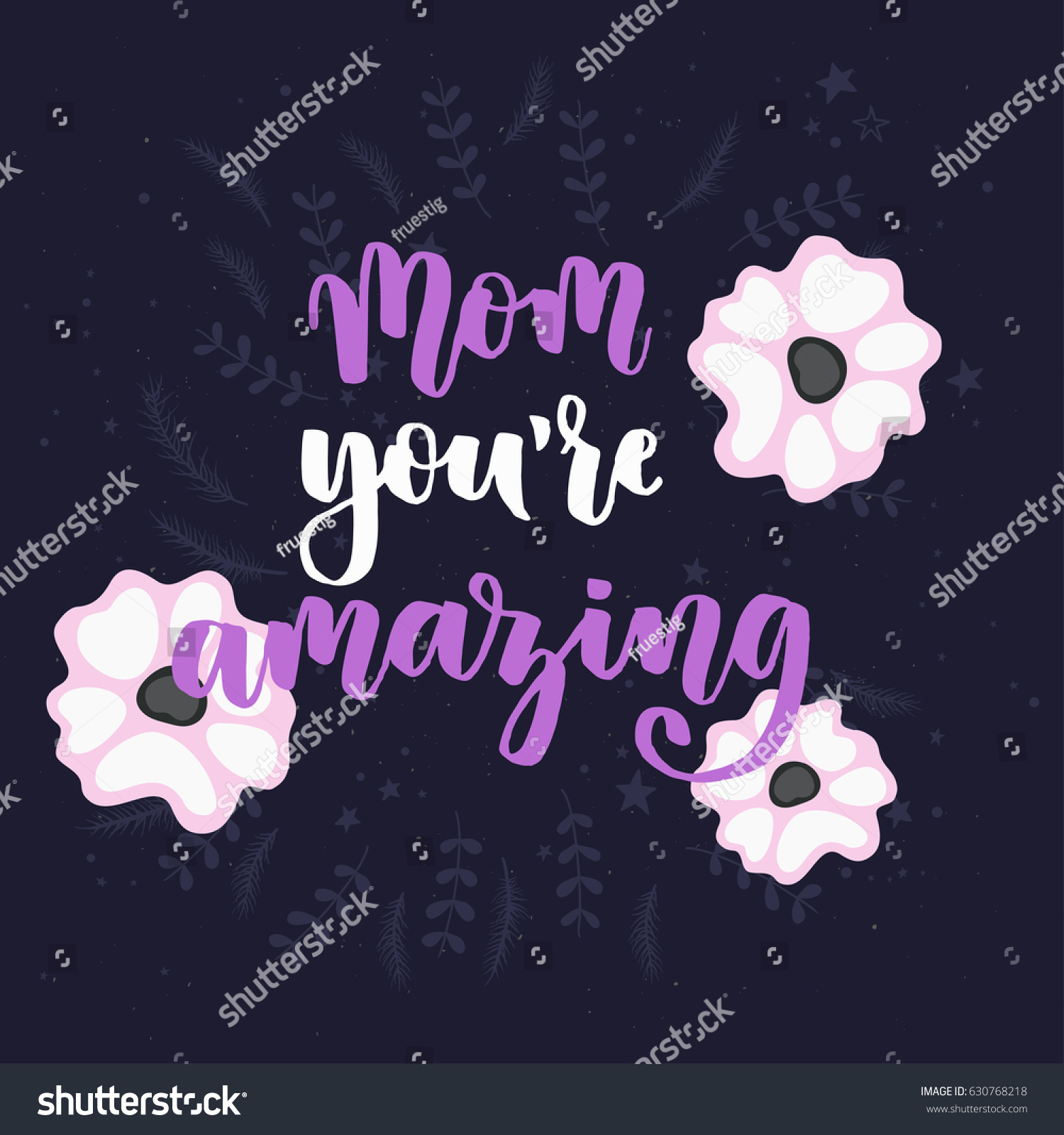 Mothers Day Lettering Overlays Vector Calligraphy Vector De Stock Libre De Regalías 630768218