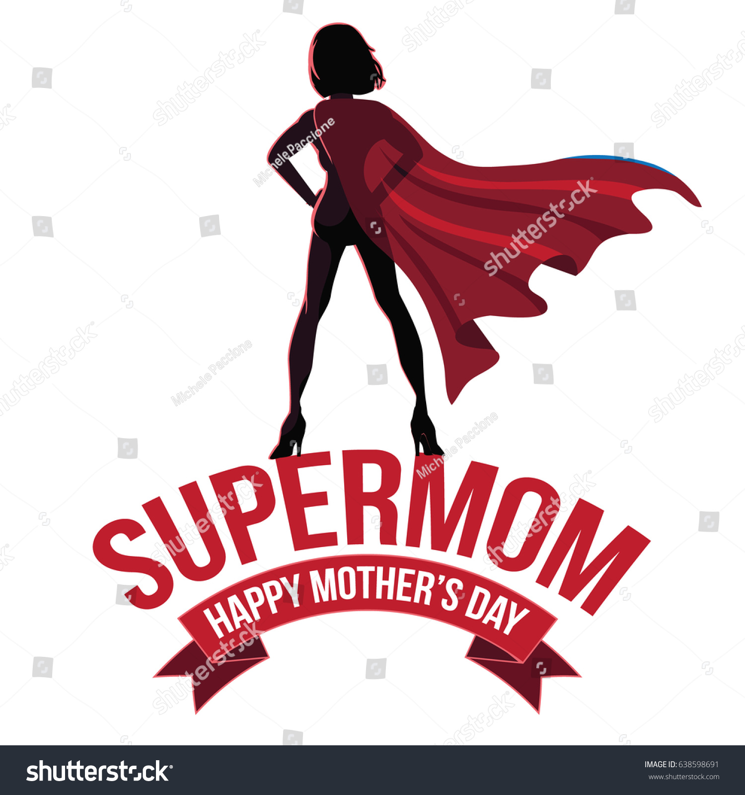 Mothers Day Supermom Design Eps 10 Stock Vector (Royalty Free ...