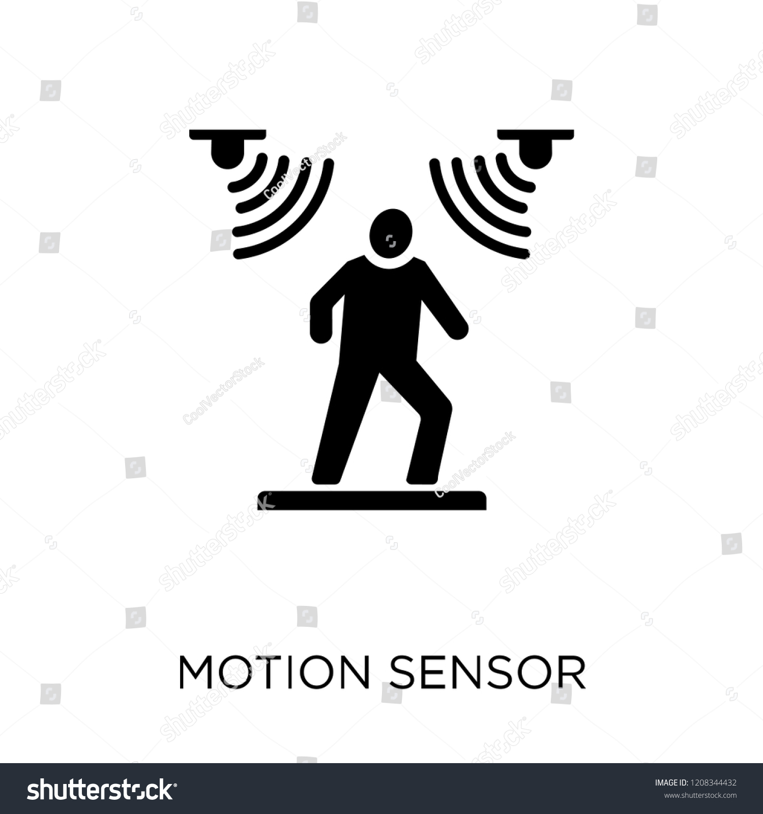 Motion Sensor Icon Motion Sensor Symbol Stock Vector (Royalty Free ...