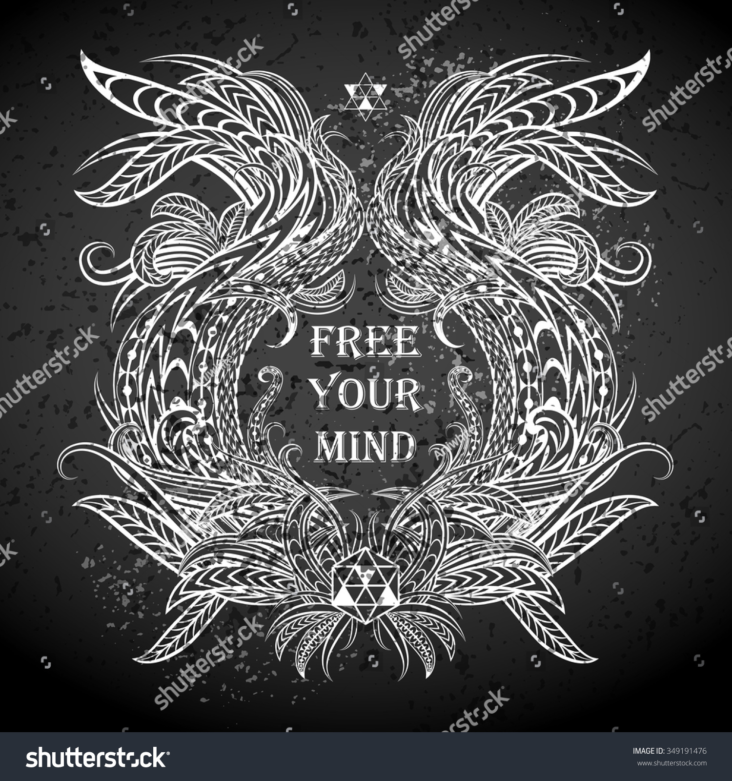 Free Your Mind Quotes Glamorous Motivation Free Your Mind Ethnic Frame Stock Vector 349191476 Free Your Mind Quotes Alluring Motivation Free Your Mind Ethnic Frame Stock Vector 349191476