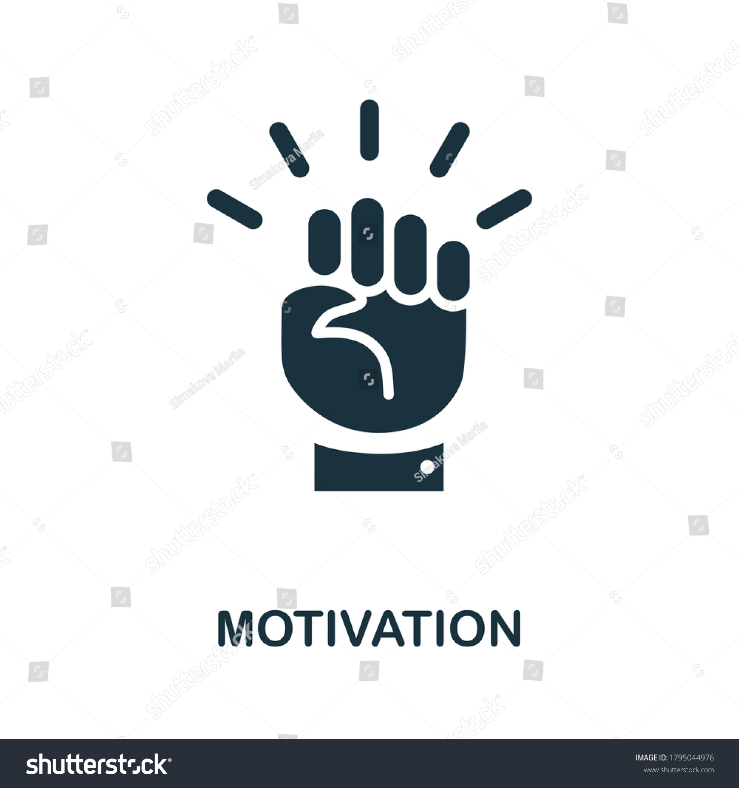 Icône Motivation Élément Simple De La Image Vectorielle De Stock