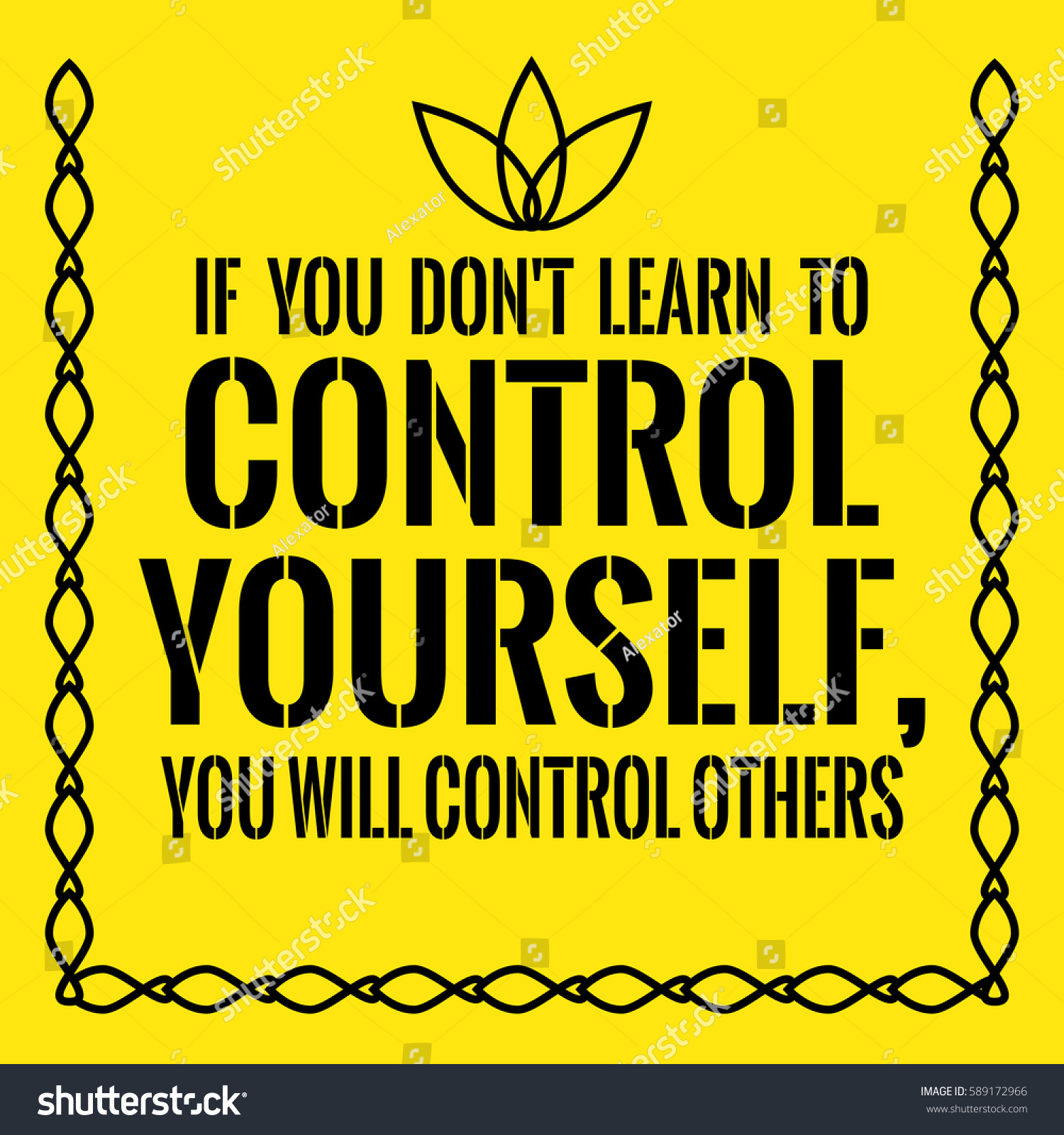 Motivational Quote You Dont Learn Control Stock Vector (Royalty Free ...