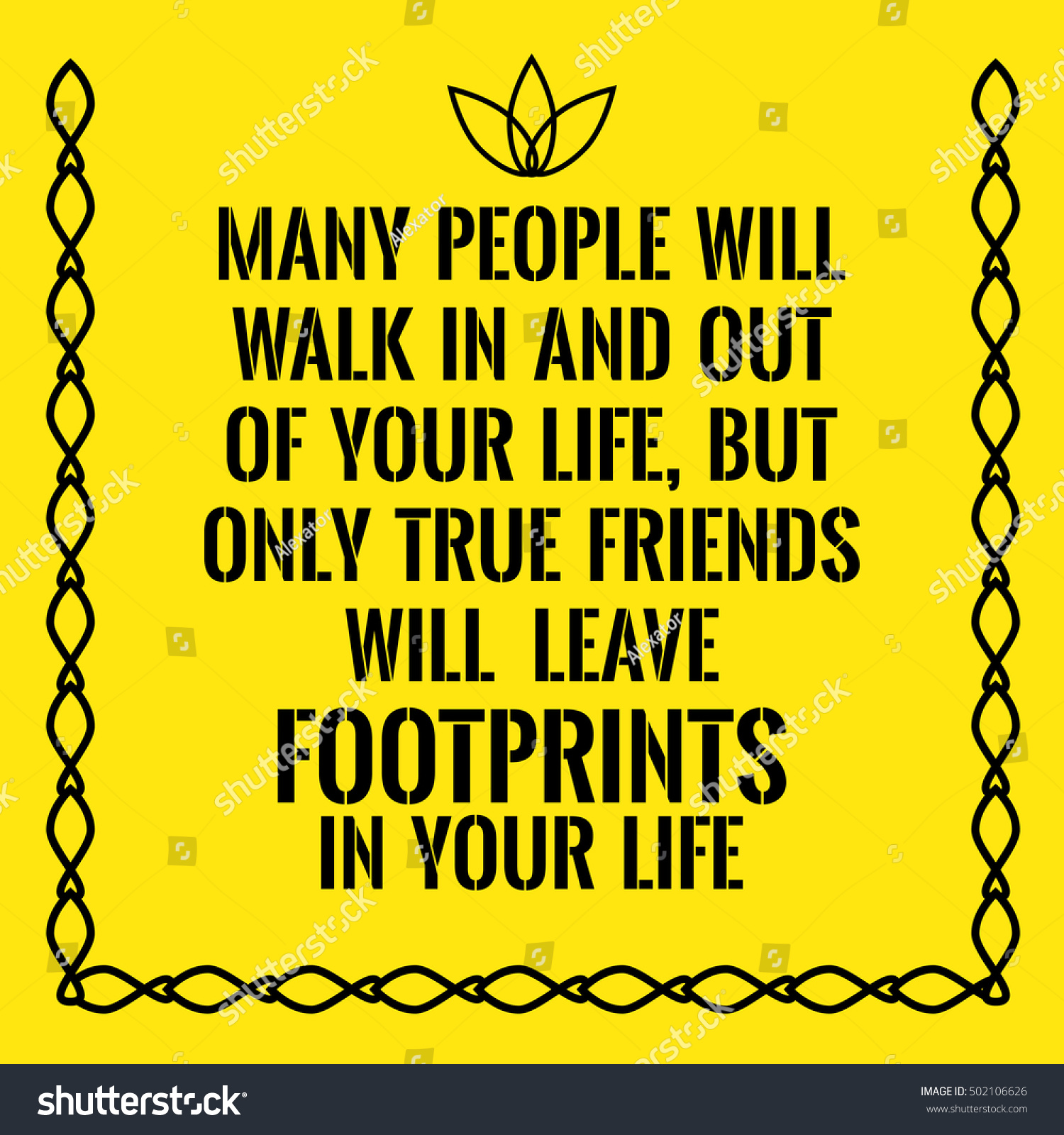 quotes about friends leaving your life motivational quote many people will walk stock vector