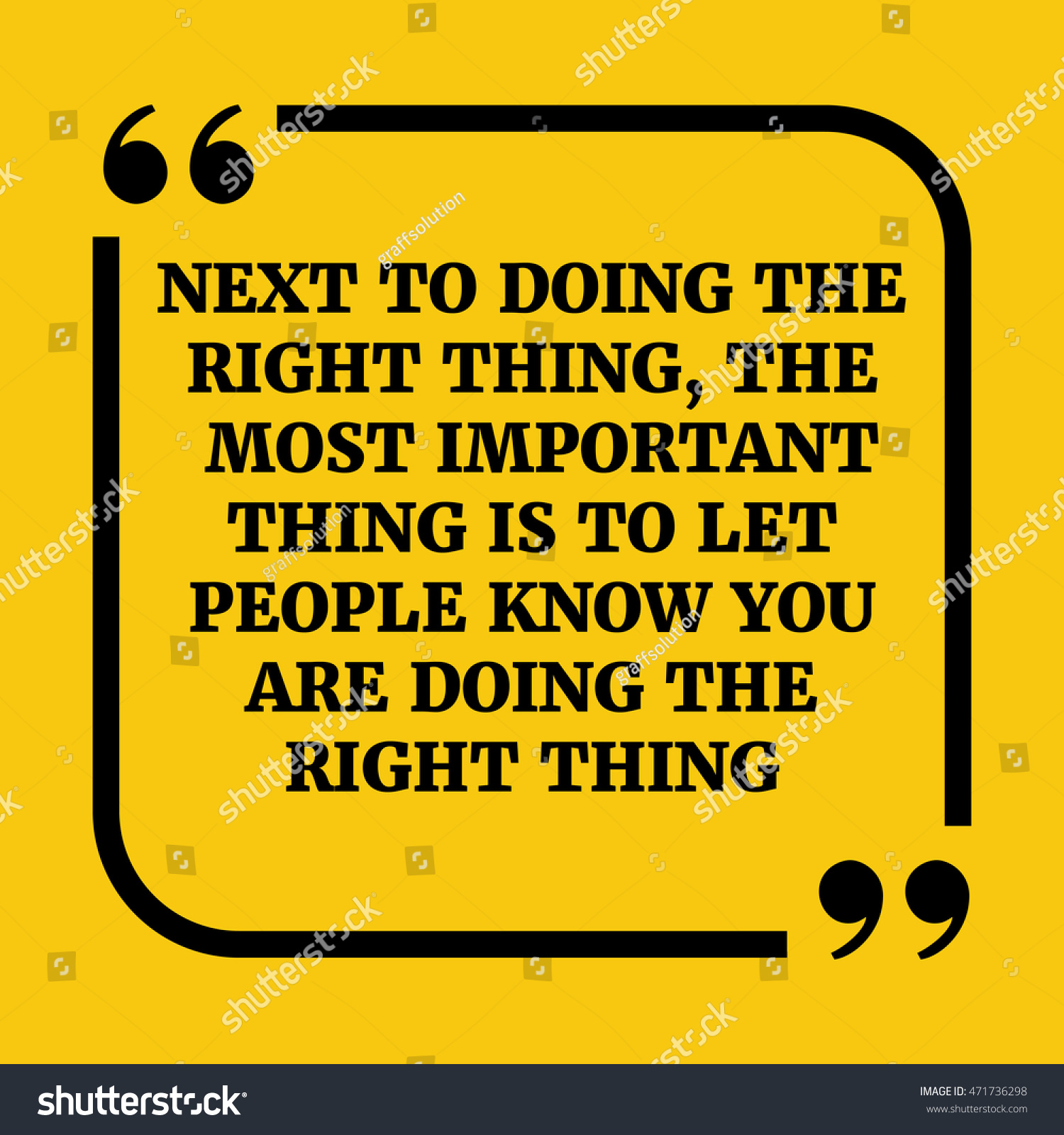 Motivational Quote Next Doing Right Thing Stock Vector Stock Vector Motivational Quote Next To Doing The Right Thing The Most Important Thing Is