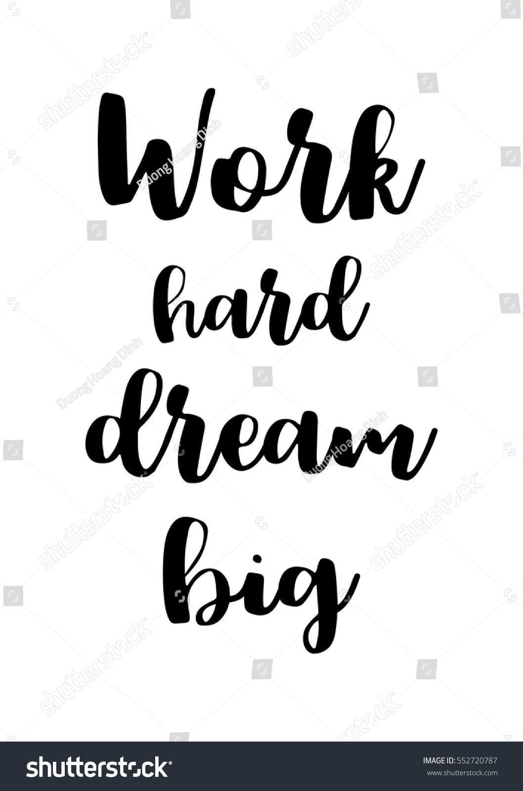 Motivational Quote Vector Lettering Poster Black Stock Vector 552720787 ...