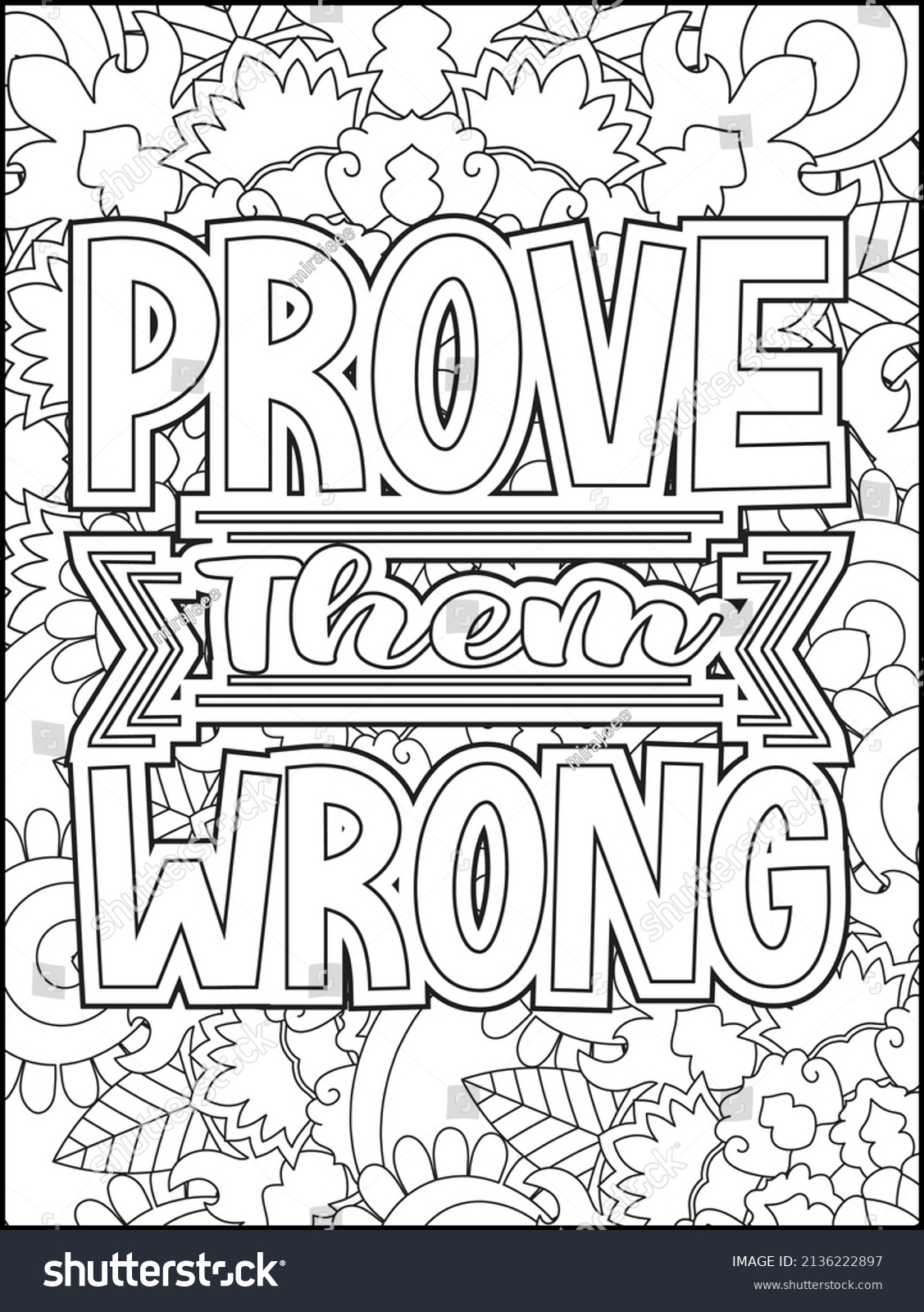 Motivational Quotes Coloring Page Inspirational Quotes Stock Vector ...