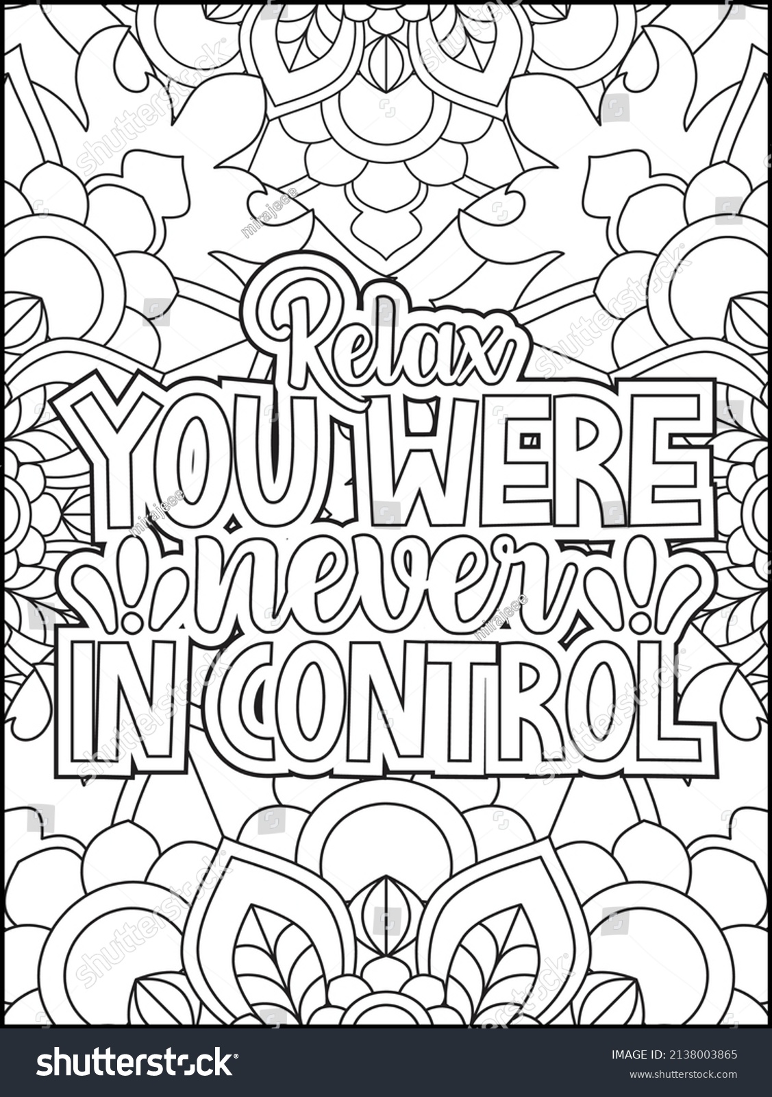 Motivational Quotes Coloring Page Inspirational Quotes Stock Vector ...