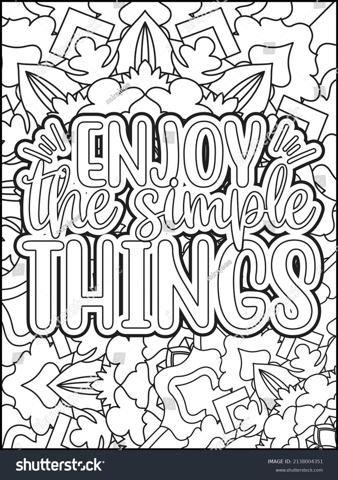 Motivational Quotes Coloring Page Inspirational Quotes Stock Vector ...