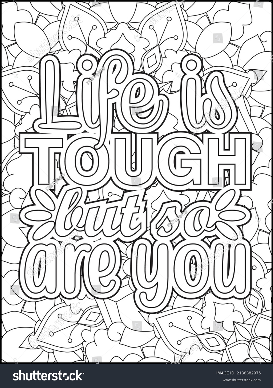 Motivational Quotes Coloring Page Inspirational Quotes Stock Vector ...