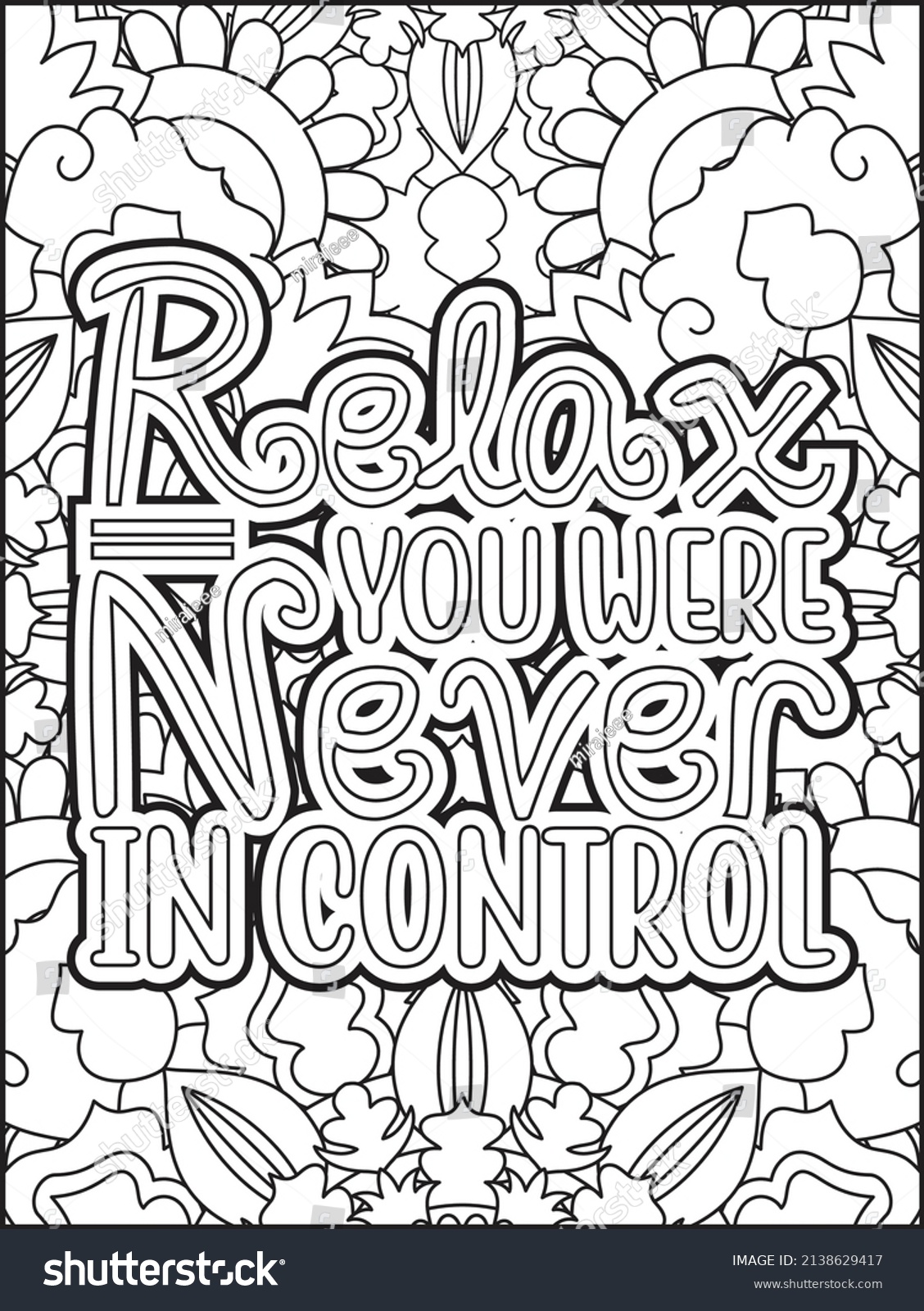 Motivational Quotes Coloring Page Inspirational Quotes Stock Vector ...