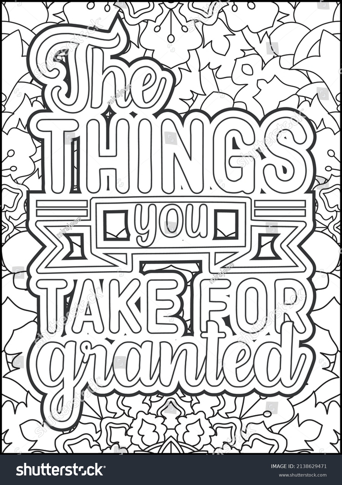 Motivational Quotes Coloring Page Inspirational Quotes Stock Vector ...