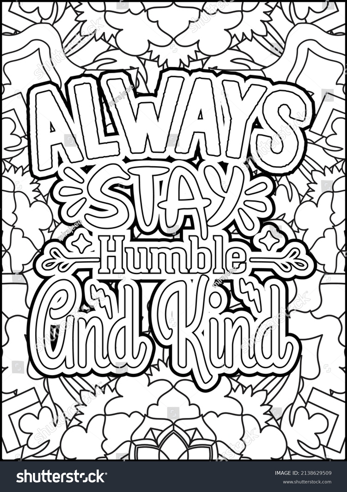 Motivational Quotes Coloring Page Inspirational Quotes Stock Vector ...