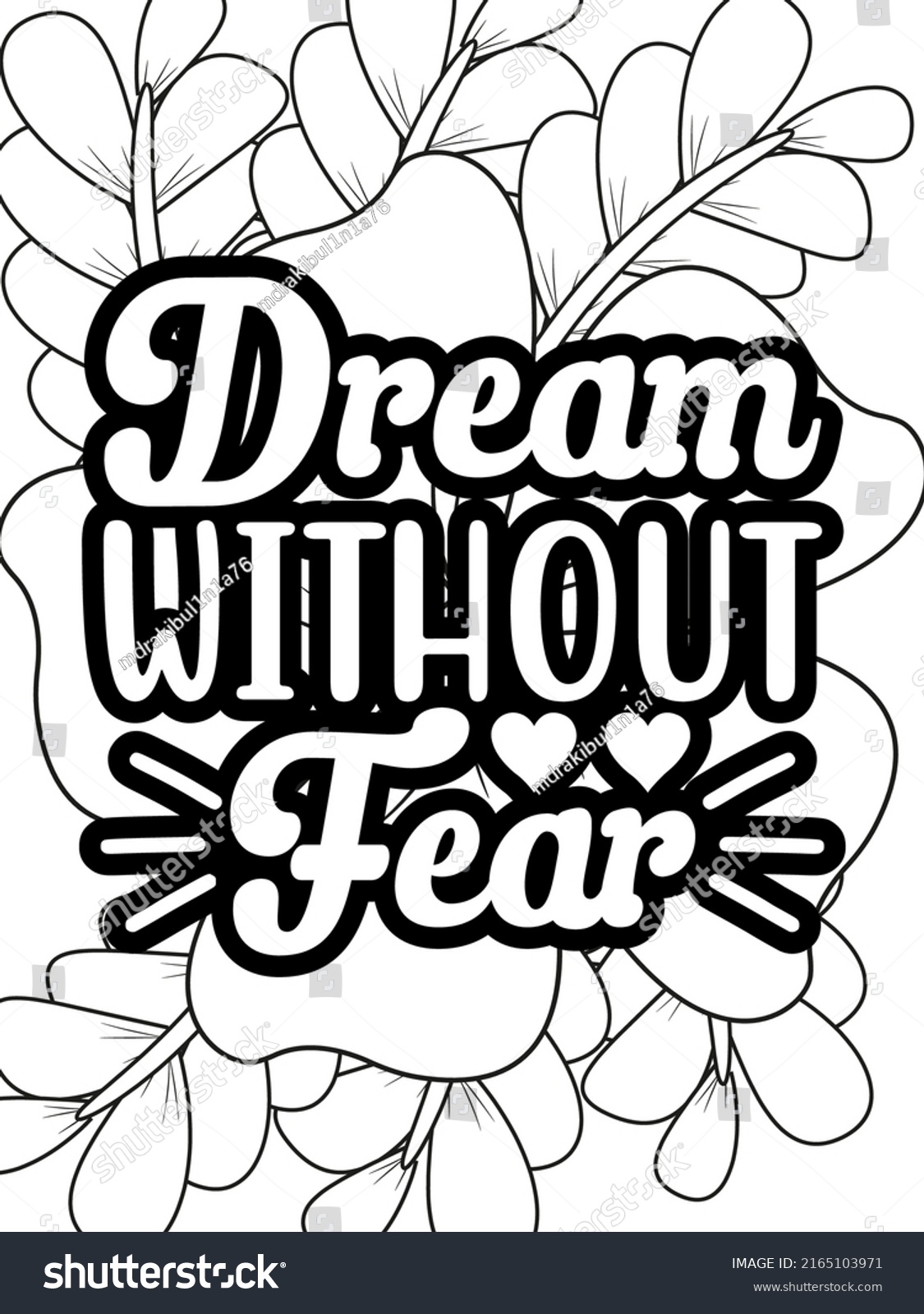 Motivational Quotes Coloring Pages Design Inspirational Stock Vector ...