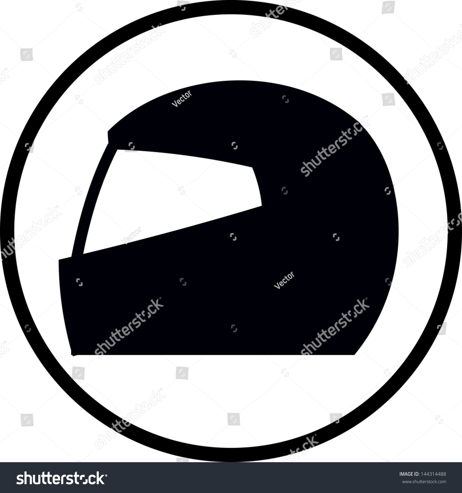 Moto Helmet Vector Icon - 144314488 : Shutterstock