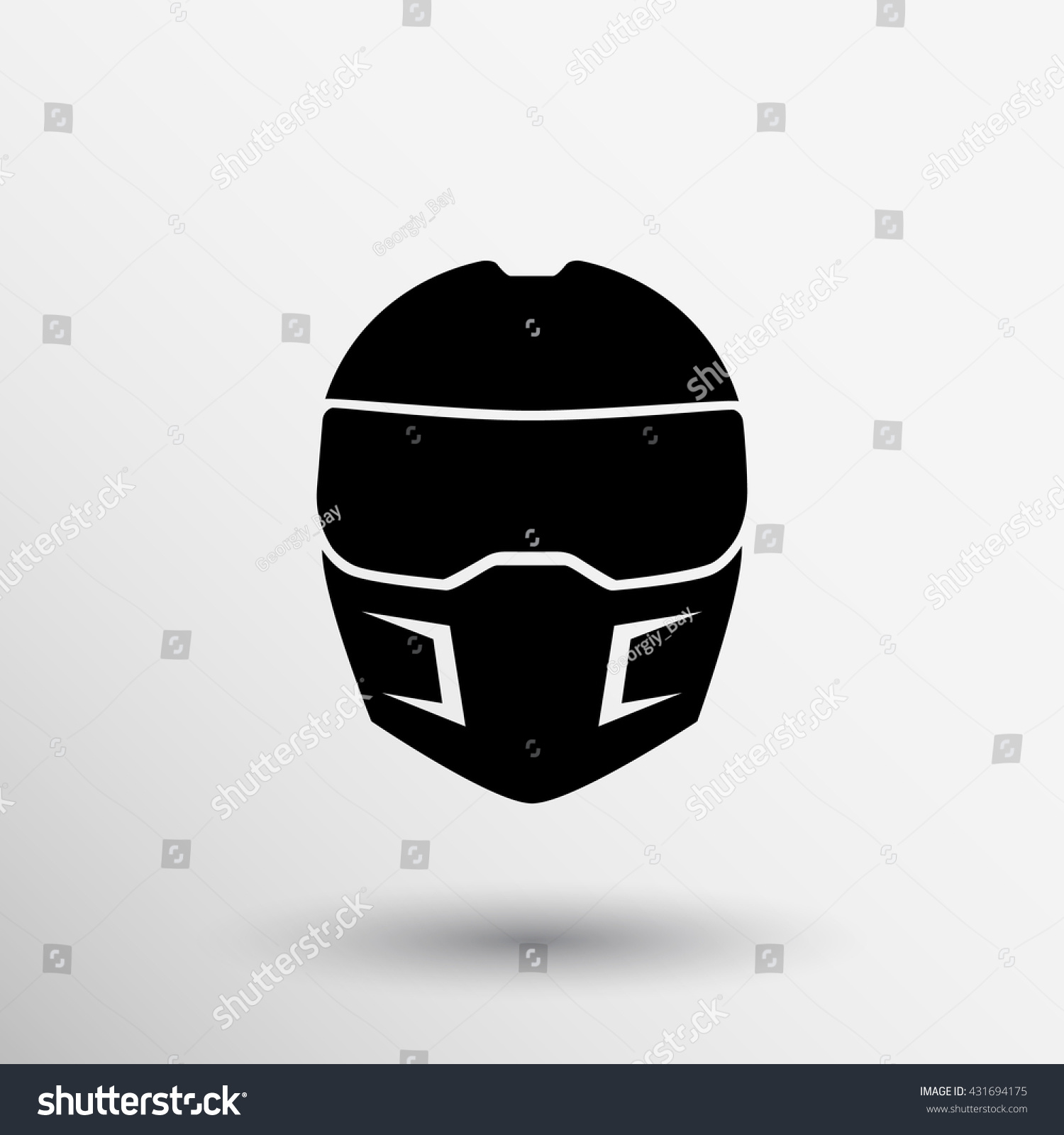 Moto Helmet Vector Icon Bike Motorcycle Stock Vector ...