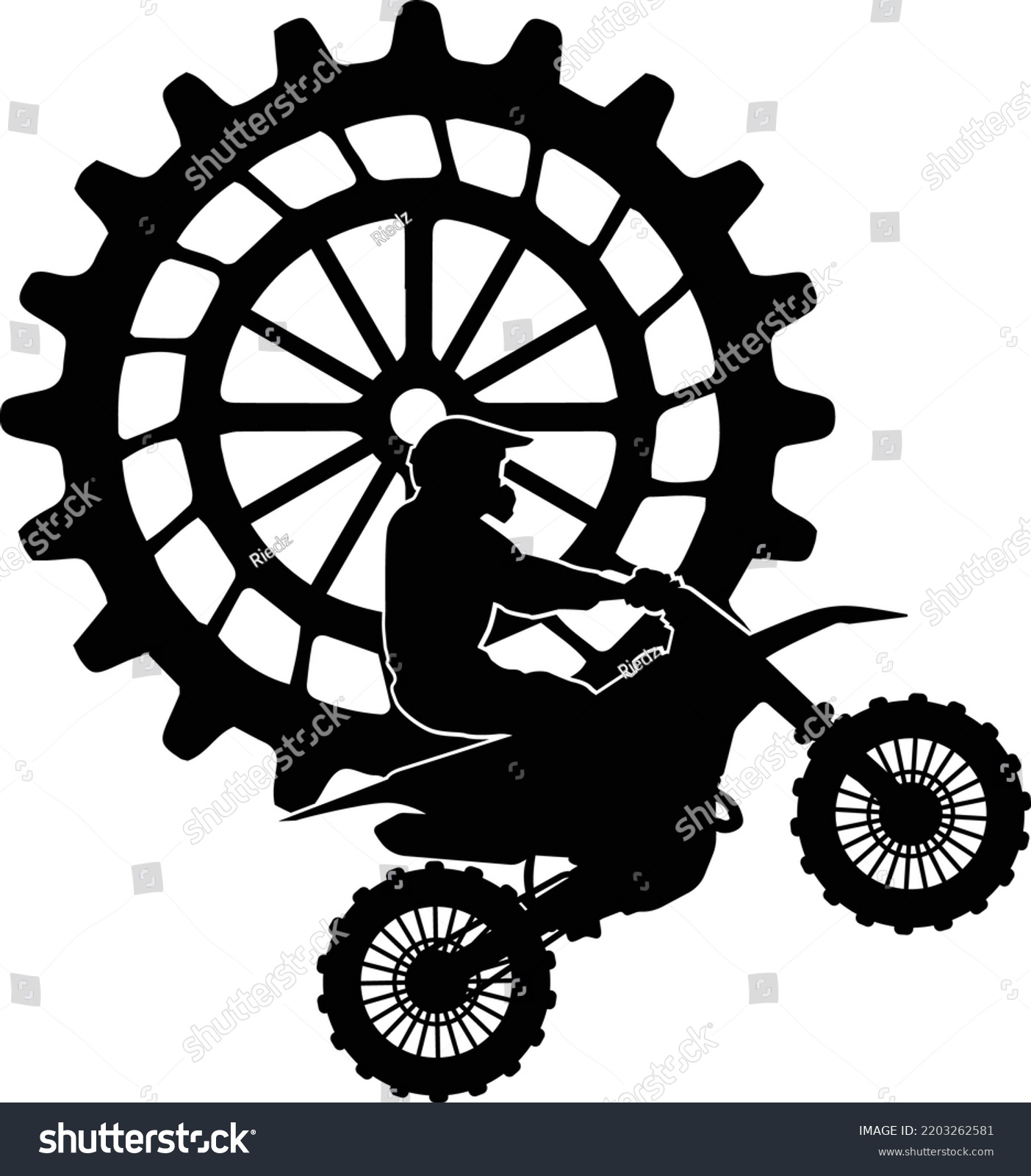 SVG of Motocross Silhouette, Motocross with Gear Background, American Flag Distressed svg