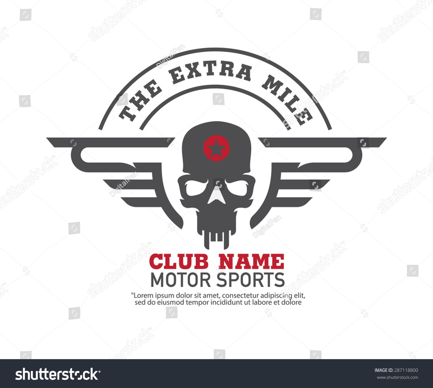Motor Logo Graphic Design Logo Sticker Stock Vector 287118800