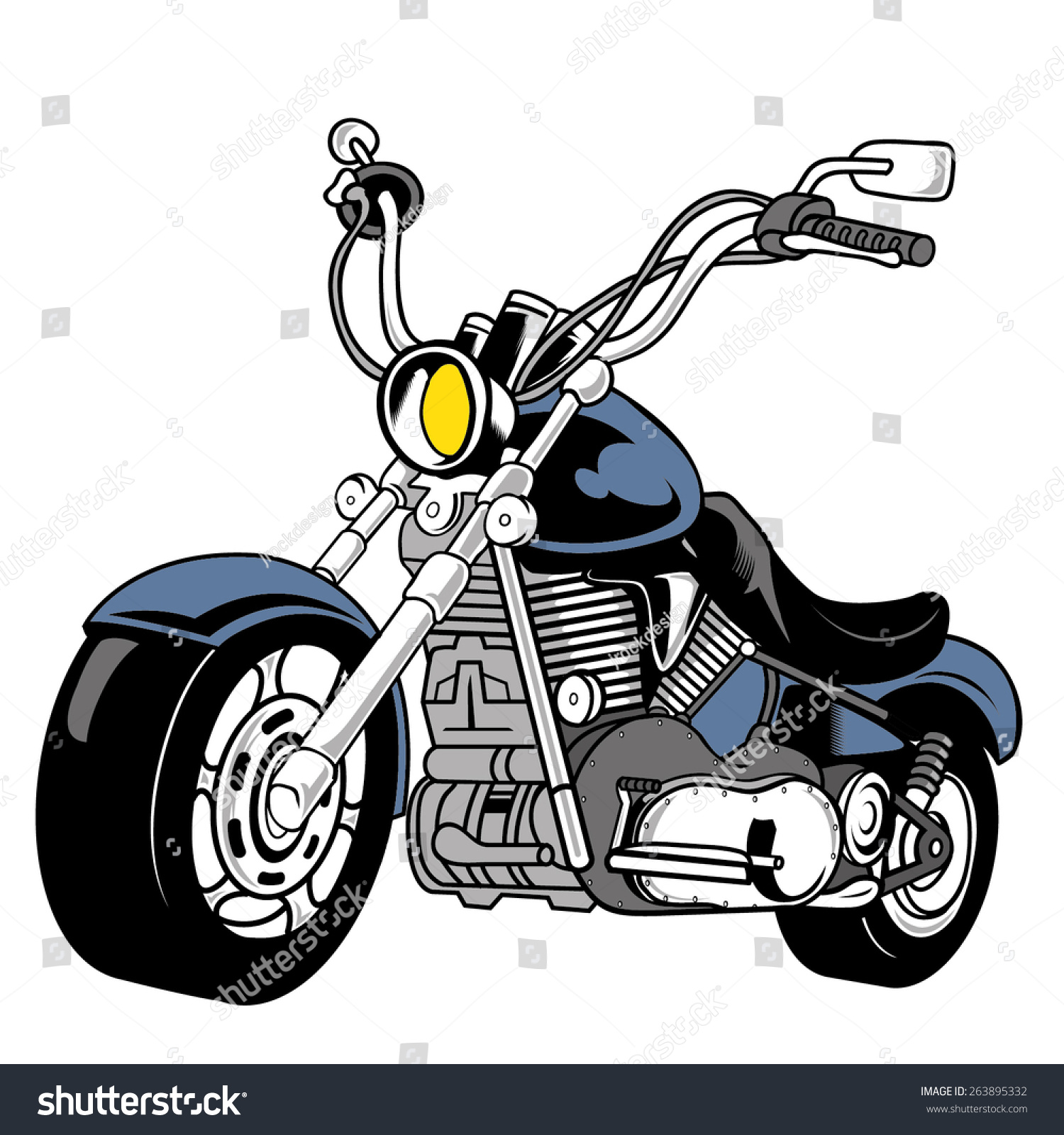 Motorcycle Stock Vector (Royalty Free) 263895332 - Shutterstock