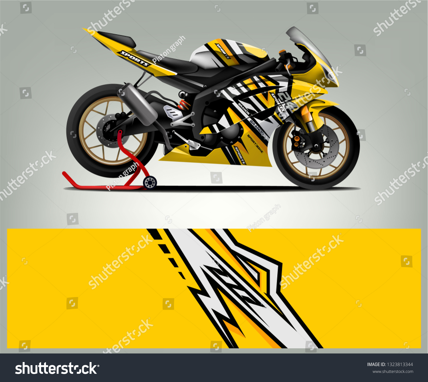 4x sticker decal car stripe motorcycle racing flag bike moto tuning algeria 