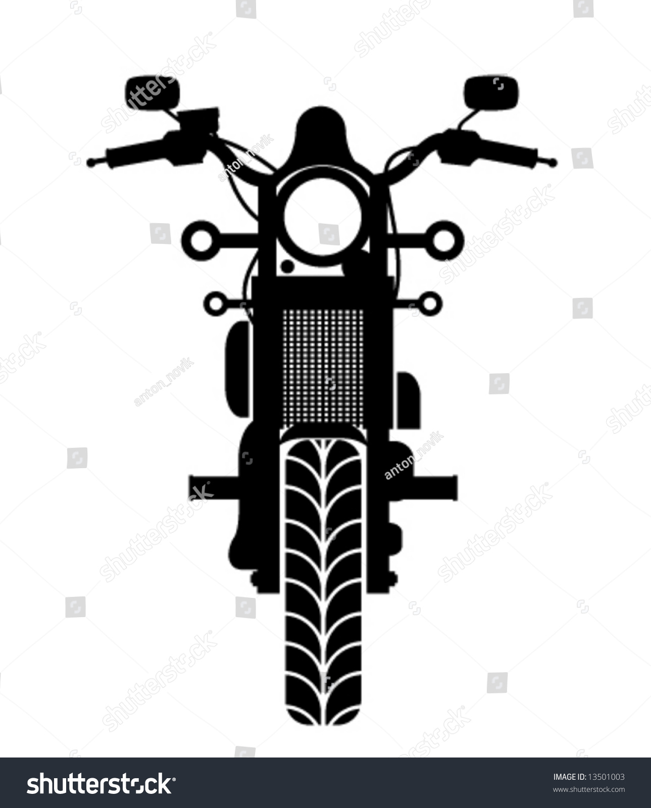 Download Motorcycle Front Simple Stock Vector 13501003 - Shutterstock