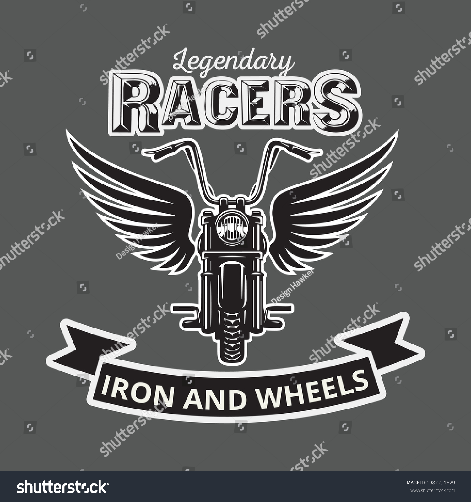 Motorcycle Gangs Grunge Cool Tshirt Design Stock Vector (Royalty Free ...