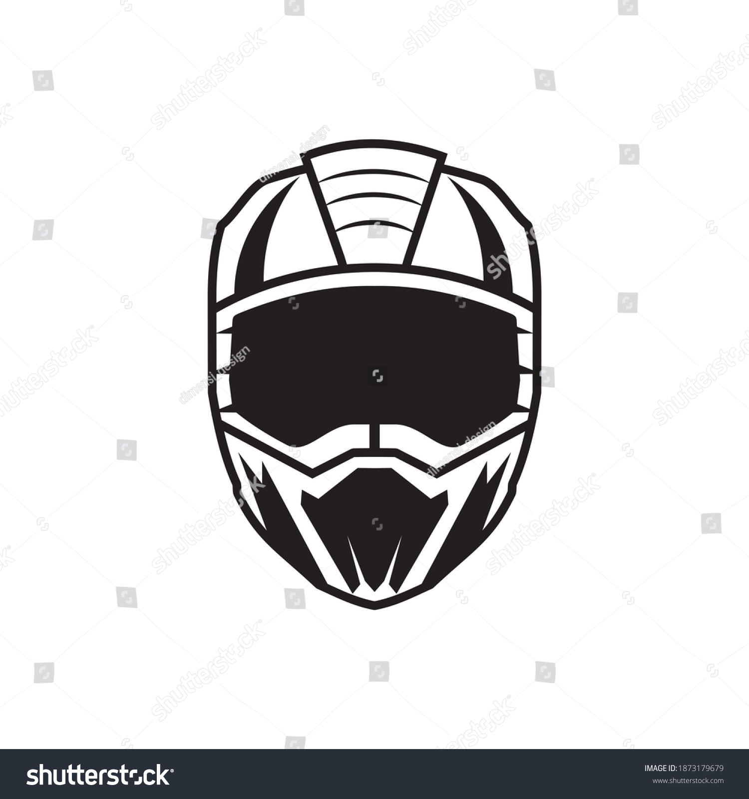 Motorcycle Helmet Logo Design Vector Template Stock Vector (Royalty ...