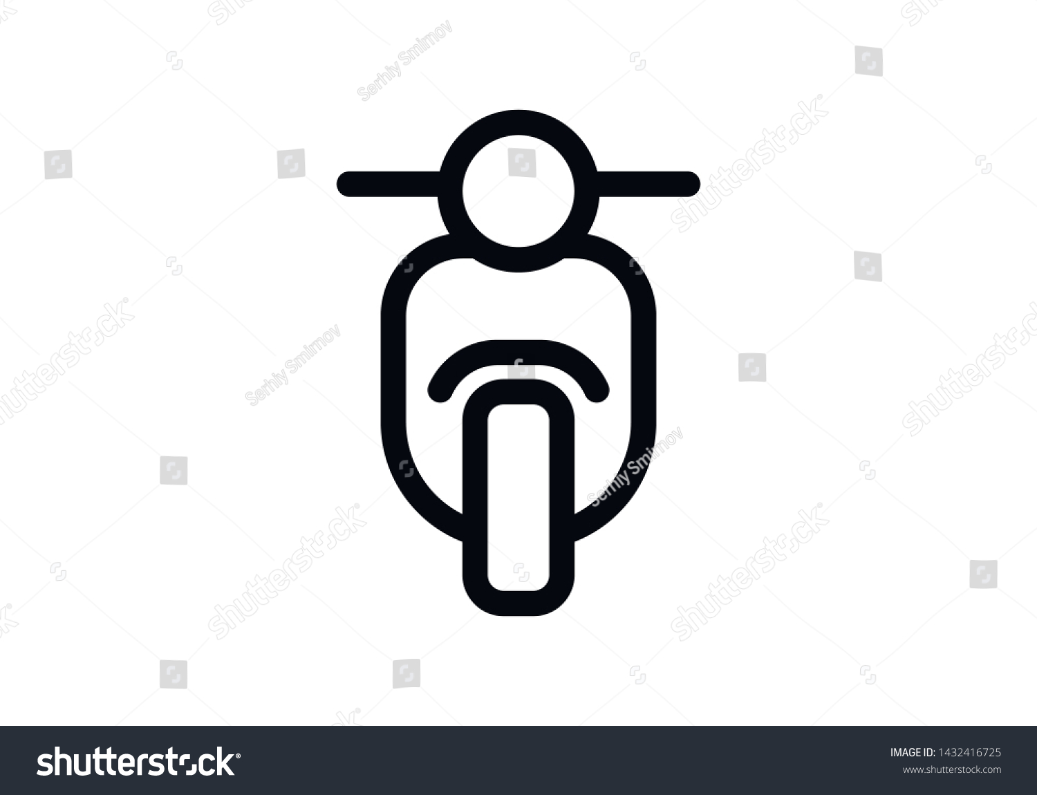 Motorcycle Icon Moto Vehicles Symbols Vector Stock Vector (Royalty Free