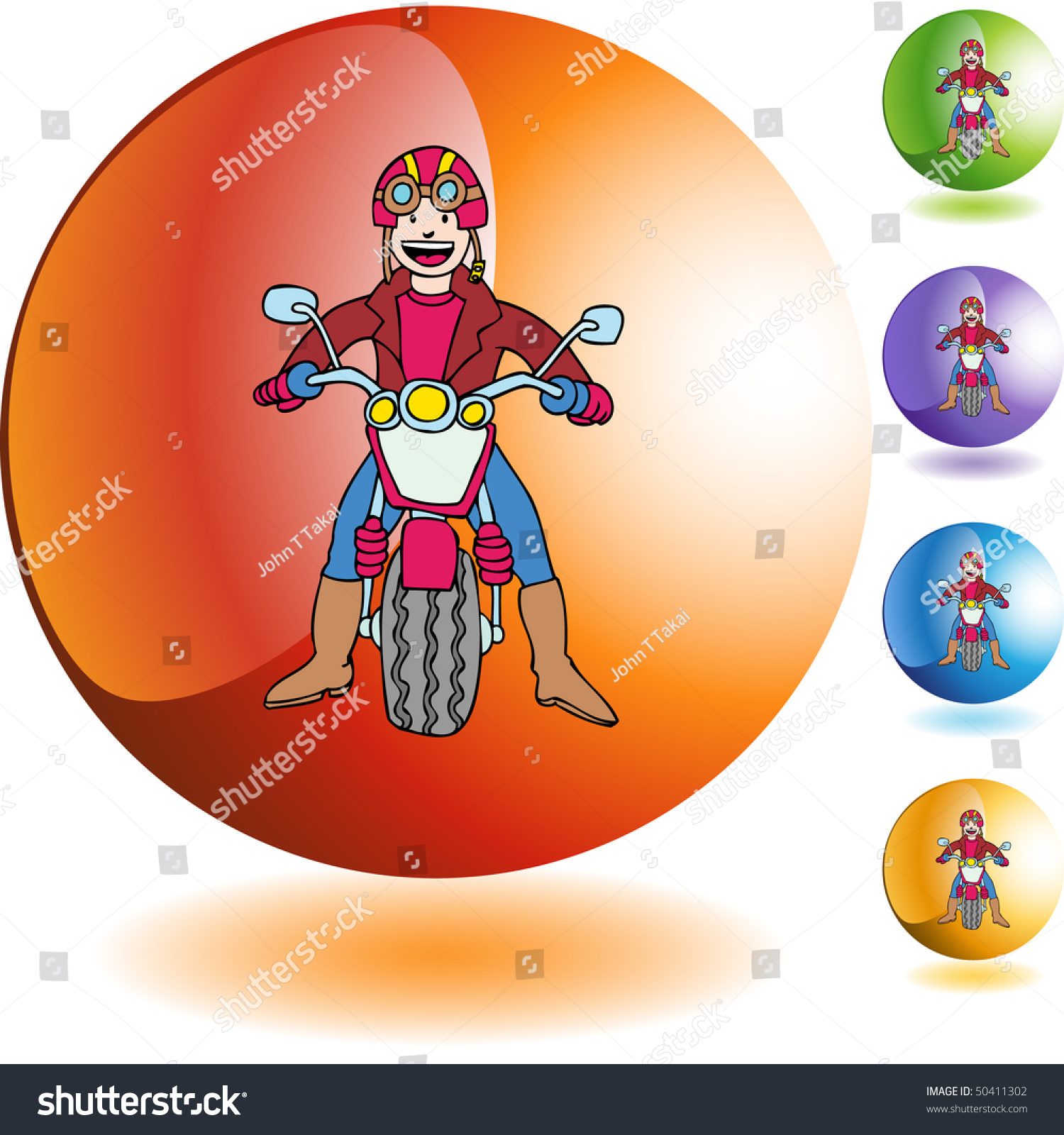 Motorcycle Rider Stock Vector (Royalty Free) 50411302