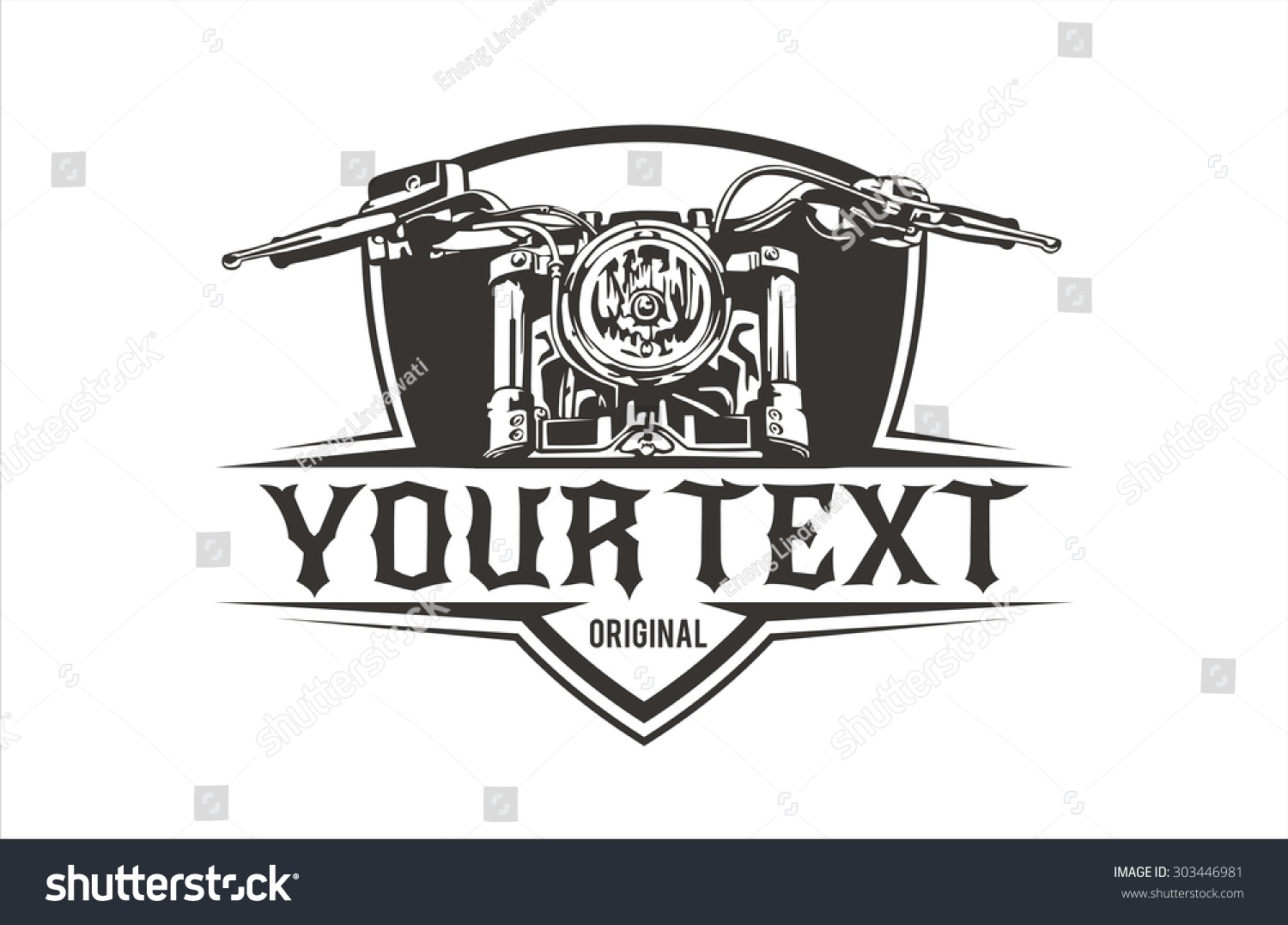 Download Motorcycle Shield Emblem Stock Vector 303446981 - Shutterstock