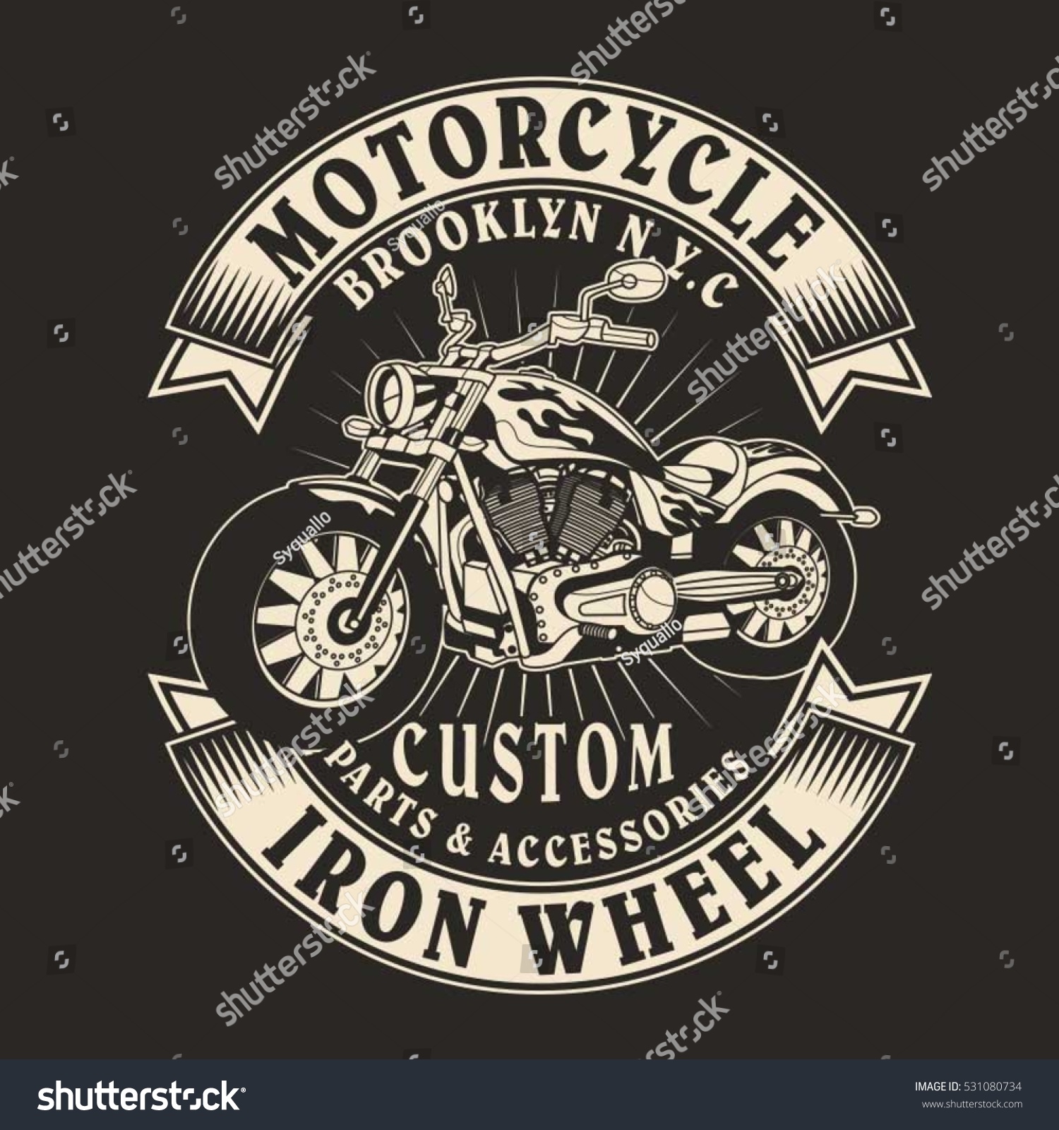摩托车排版 T 恤图形 矢量库存矢量图 免版税
