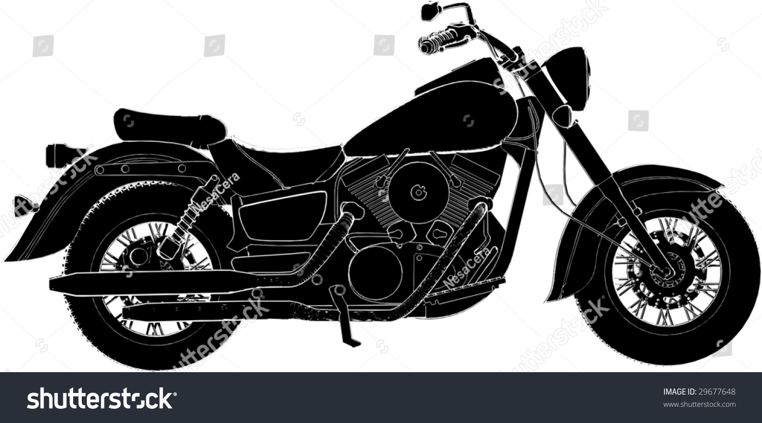 Motorcycle Vector 06 Stock Vector 29677648  Shutterstock