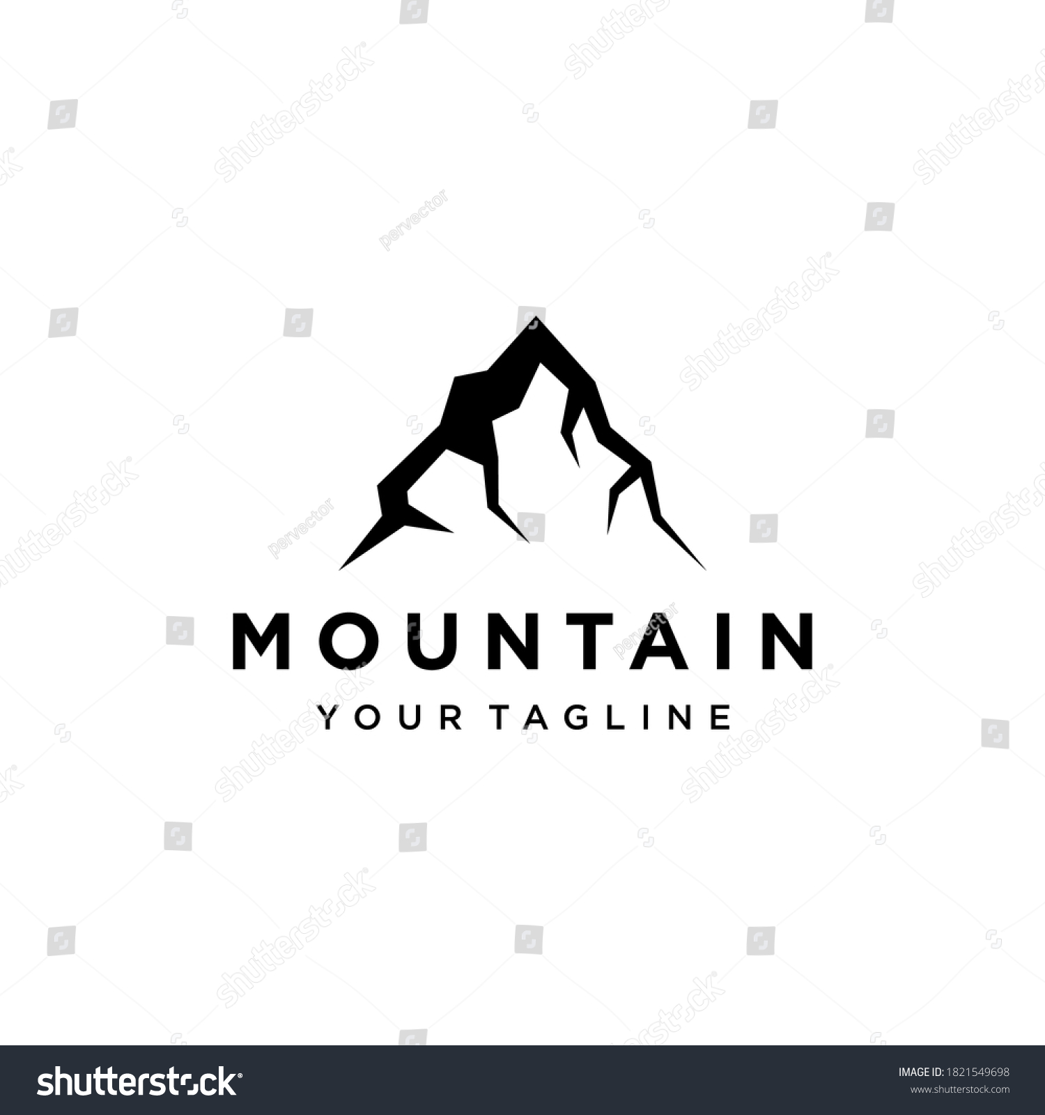 Mount Logo Icon Vector Template Black Stock Vector (Royalty Free ...