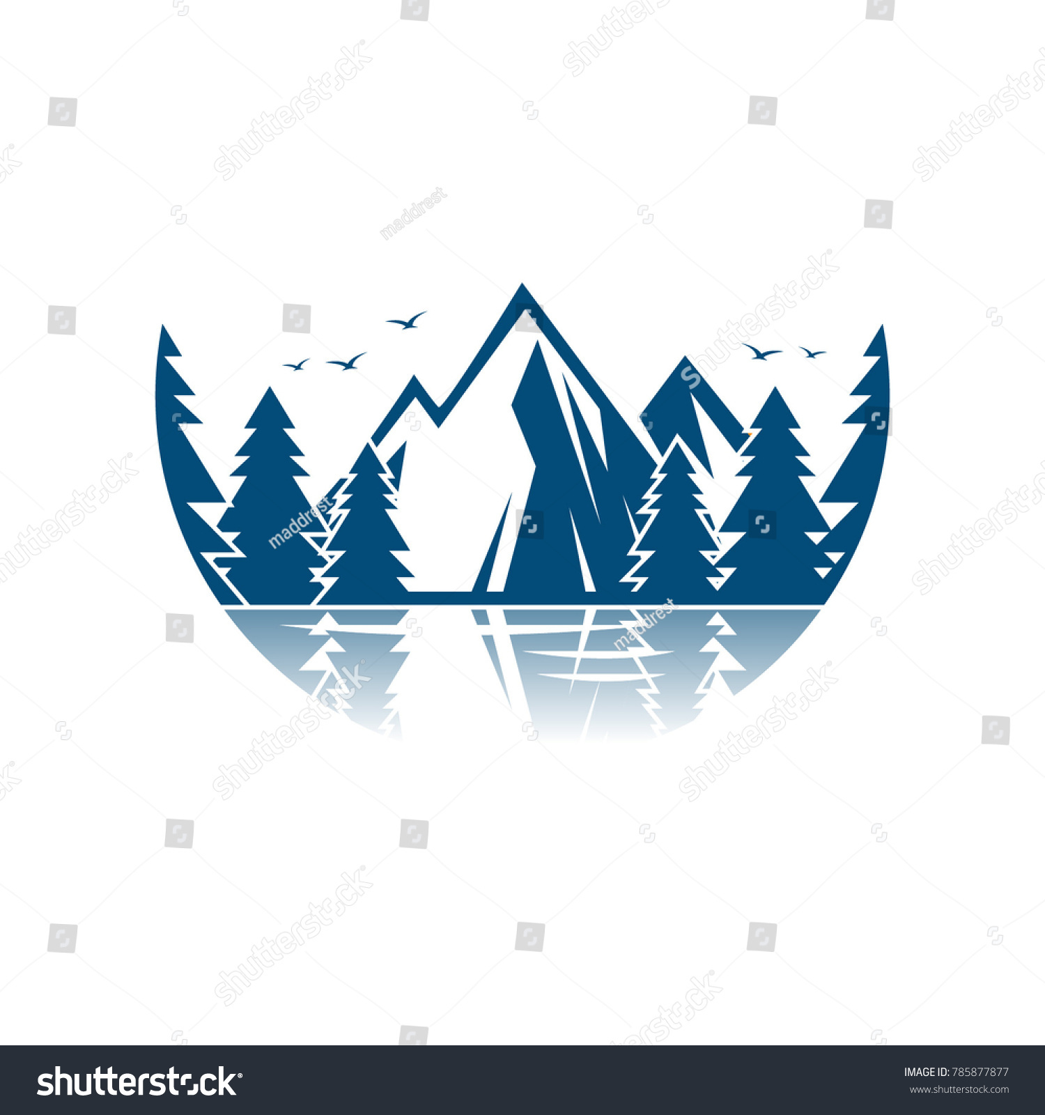 Mount Lake Logo Vector Stock Vector (Royalty Free) 785877877 | Shutterstock