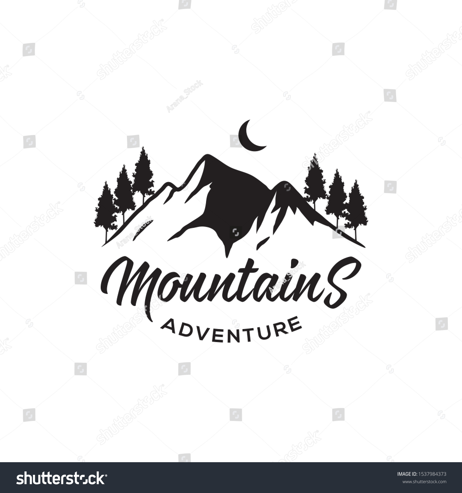 Mountain Adventure Retro Hipsters Vintage Logo Stock Vector (Royalty ...