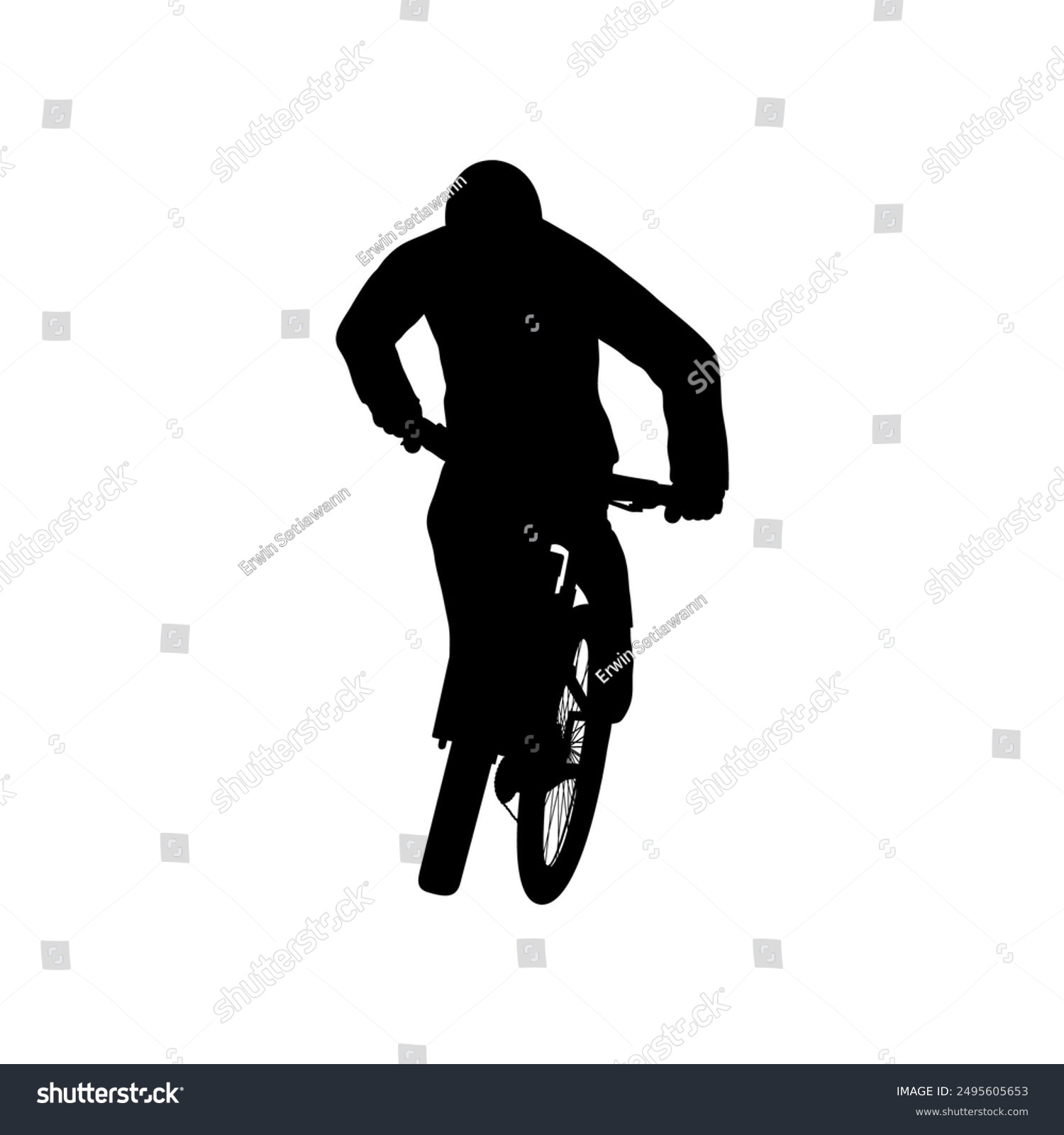 black silhouette cyclist riding bicycle clip art preview