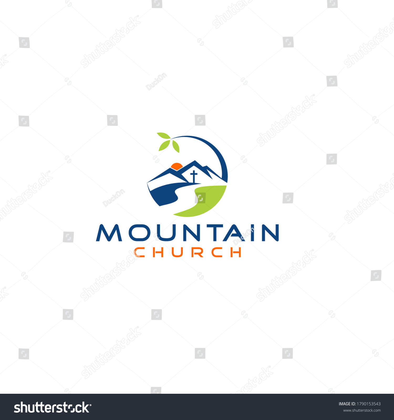 Mountain Church Logo Design Vector Stock Vector (Royalty Free) 1790153543