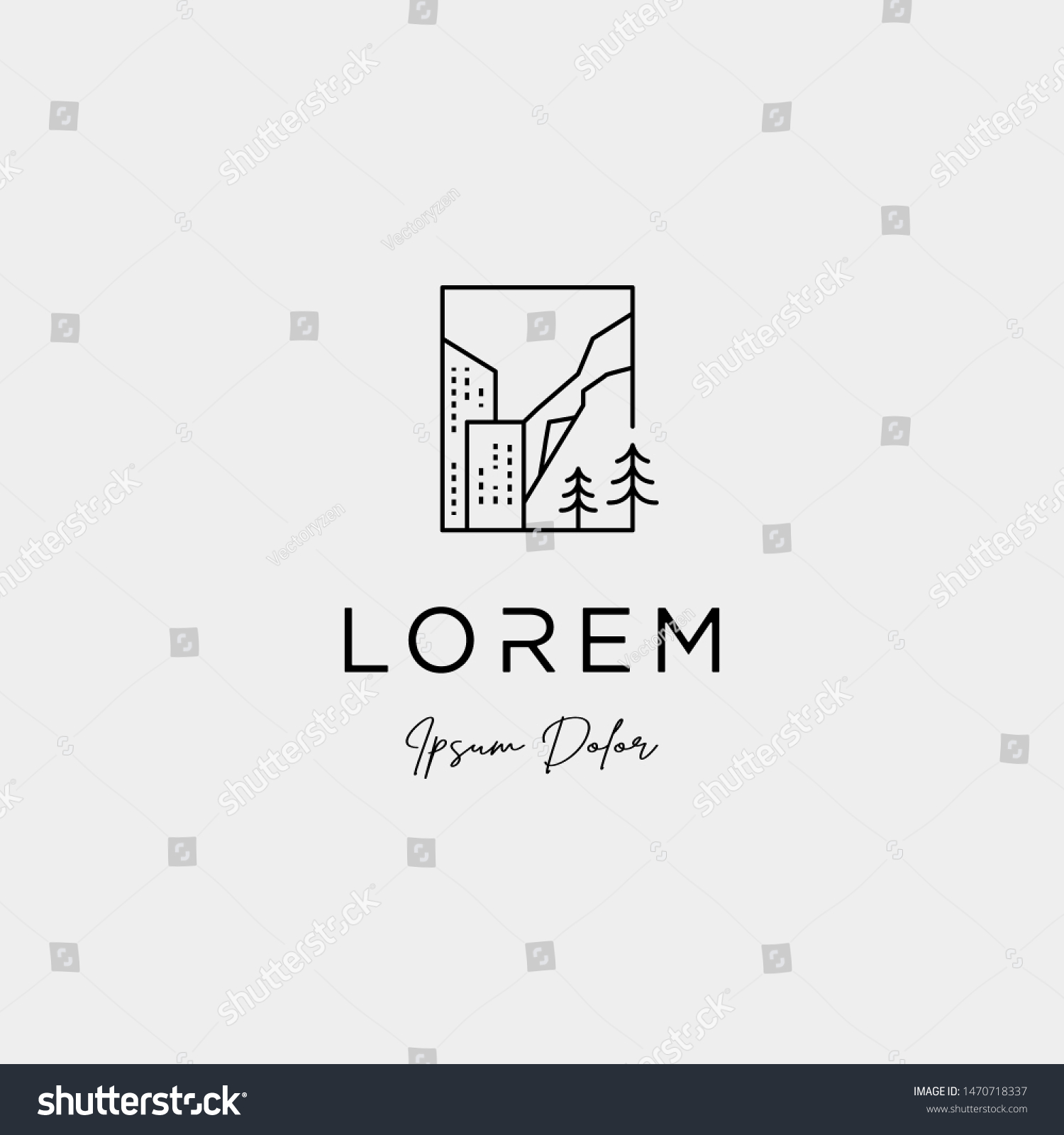 Mountain City Logo Design Vector Icon Stock Vector (Royalty Free ...