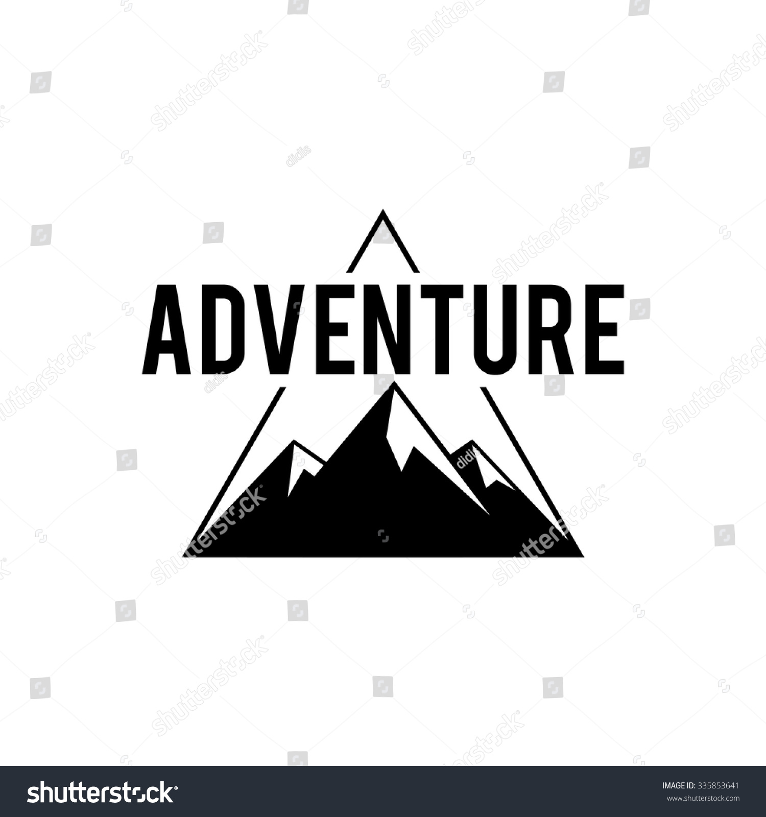 Mountain Hipster Logo Template Stock Vector 335853641 - Shutterstock