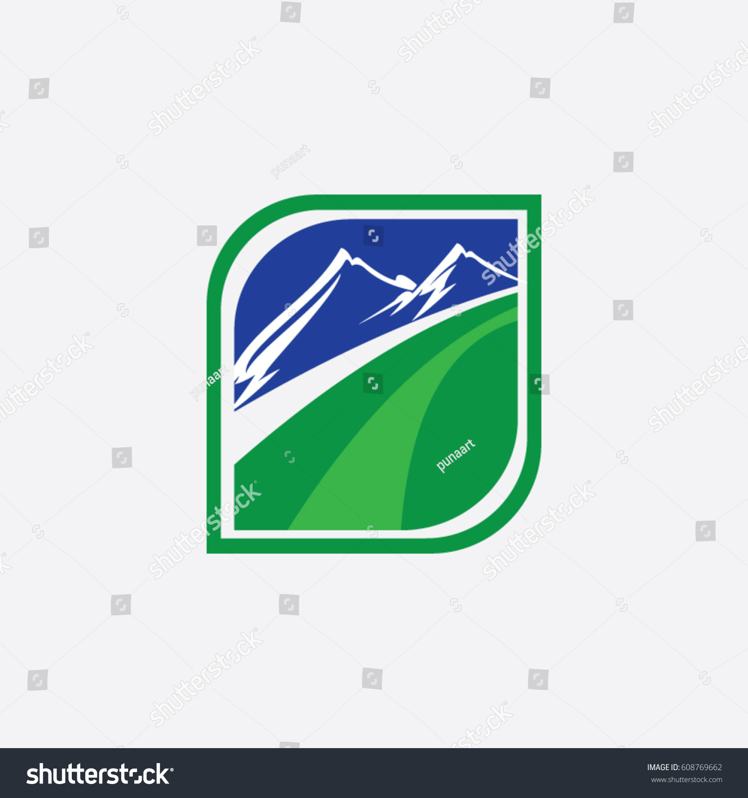 Mountain Icon Logo Stock Vector 608769662 - Shutterstock