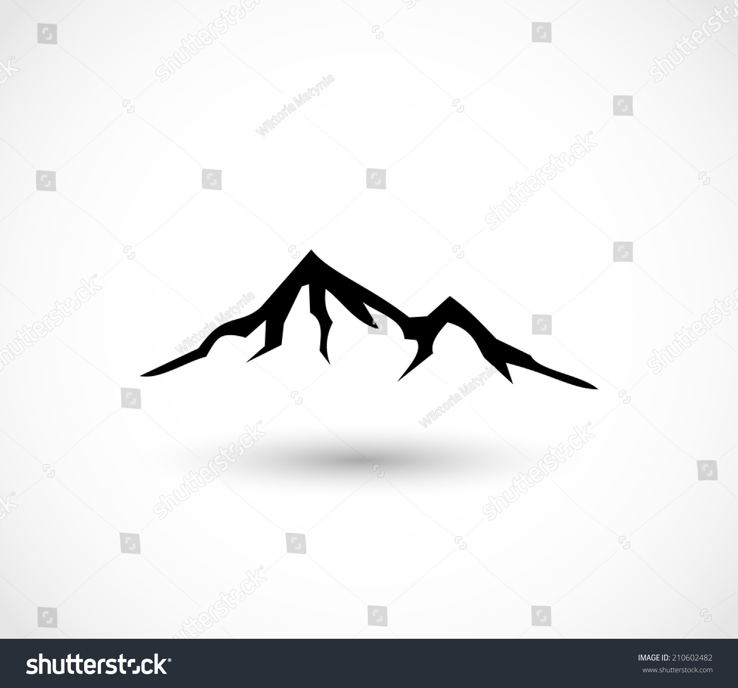 Mountain Icon Vector Stock Vector (Royalty Free) 210602482 - Shutterstock