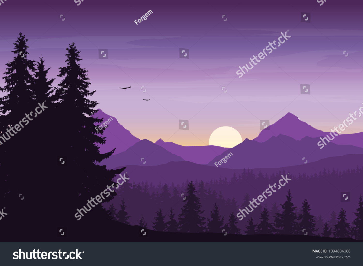 128,459 Mountain landscape purple Images, Stock Photos & Vectors ...