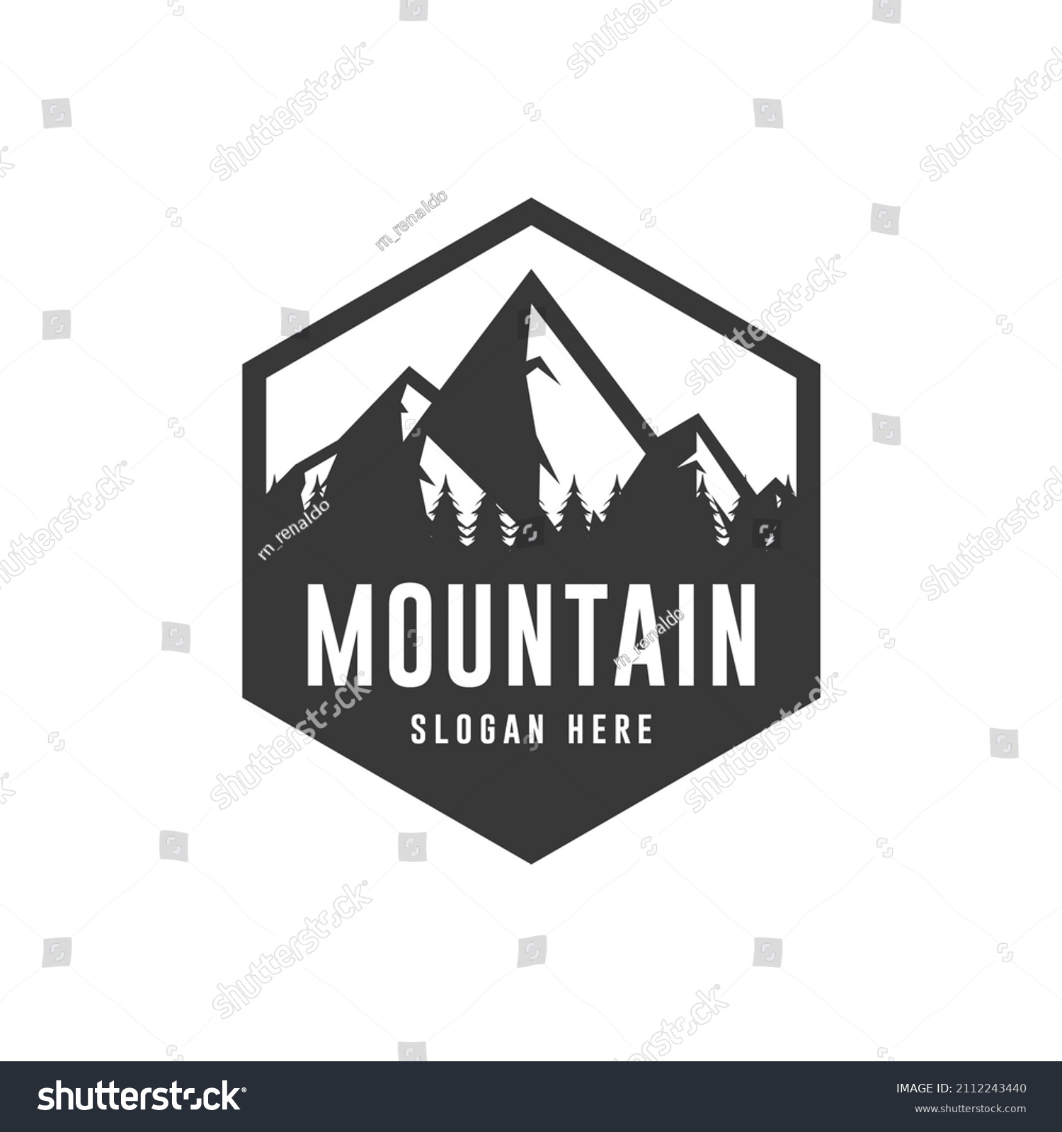 Mountain Logo Design Inspiration Silhouette Mount Stock Vector (Royalty ...