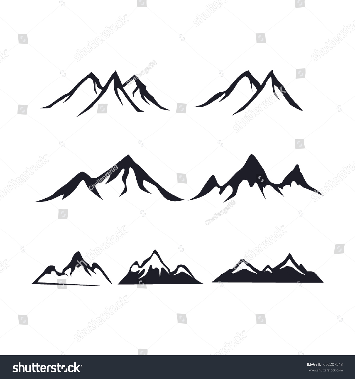 Mountain Logo Vector Stock Vector (Royalty Free) 602207543 | Shutterstock