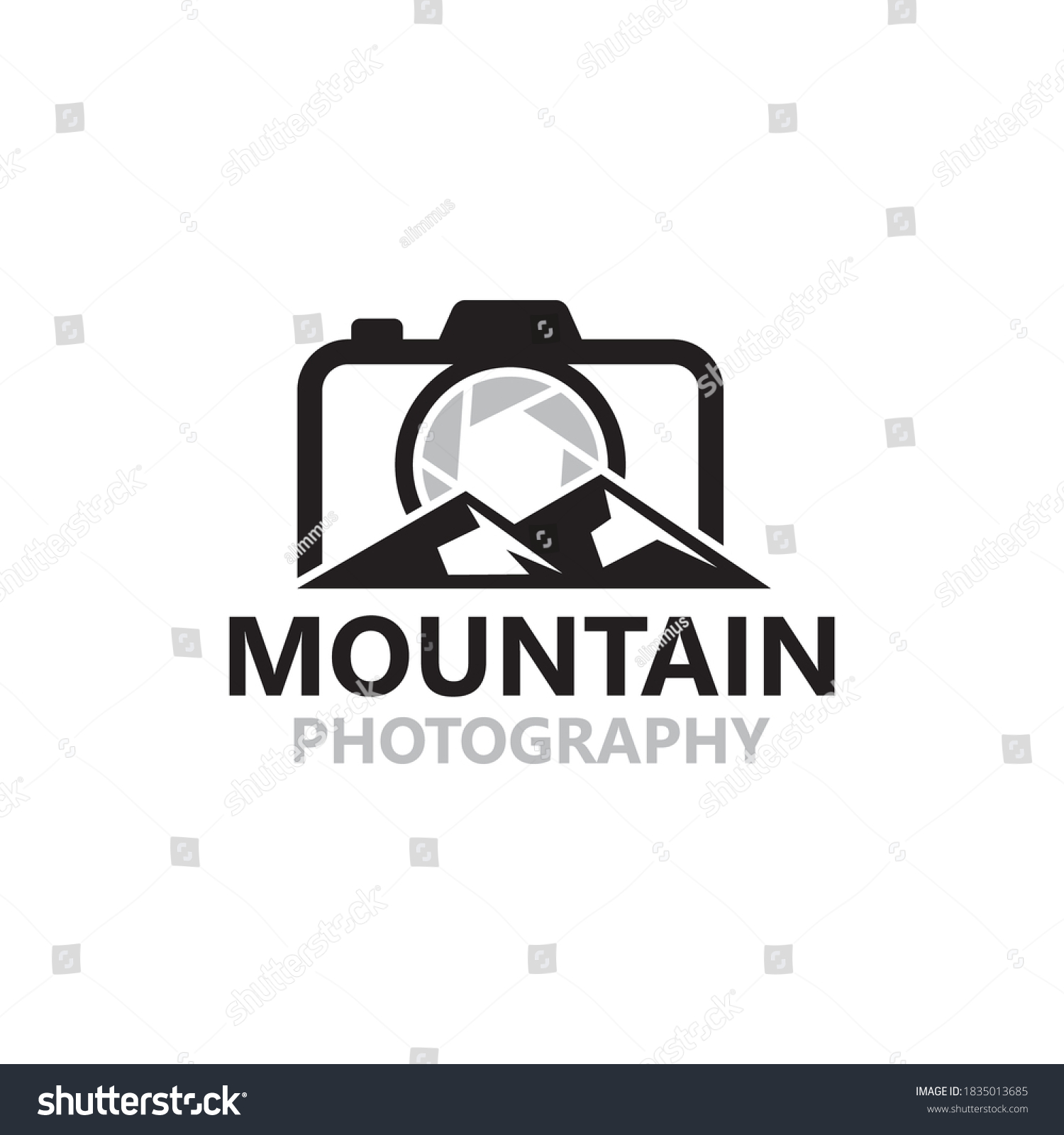 Mountain Photography Logo Template Design Vector Stock Vector (Royalty