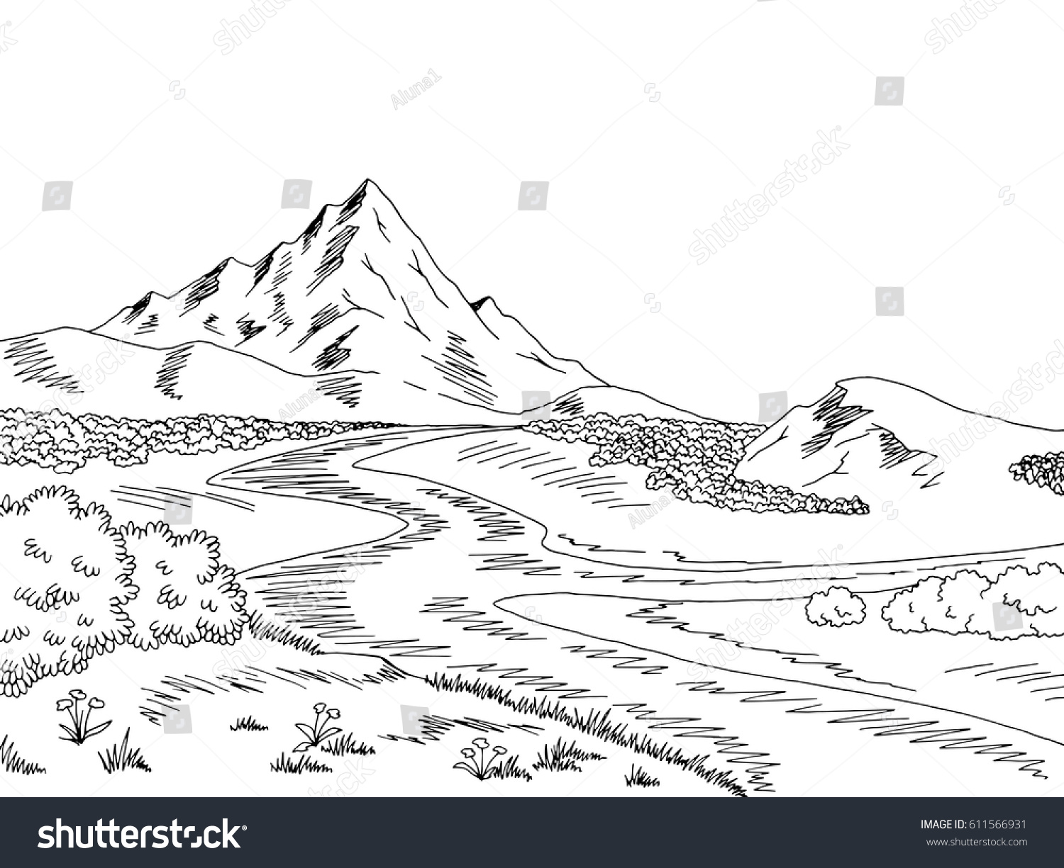 Free Free 126 Mountain River Svg SVG PNG EPS DXF File