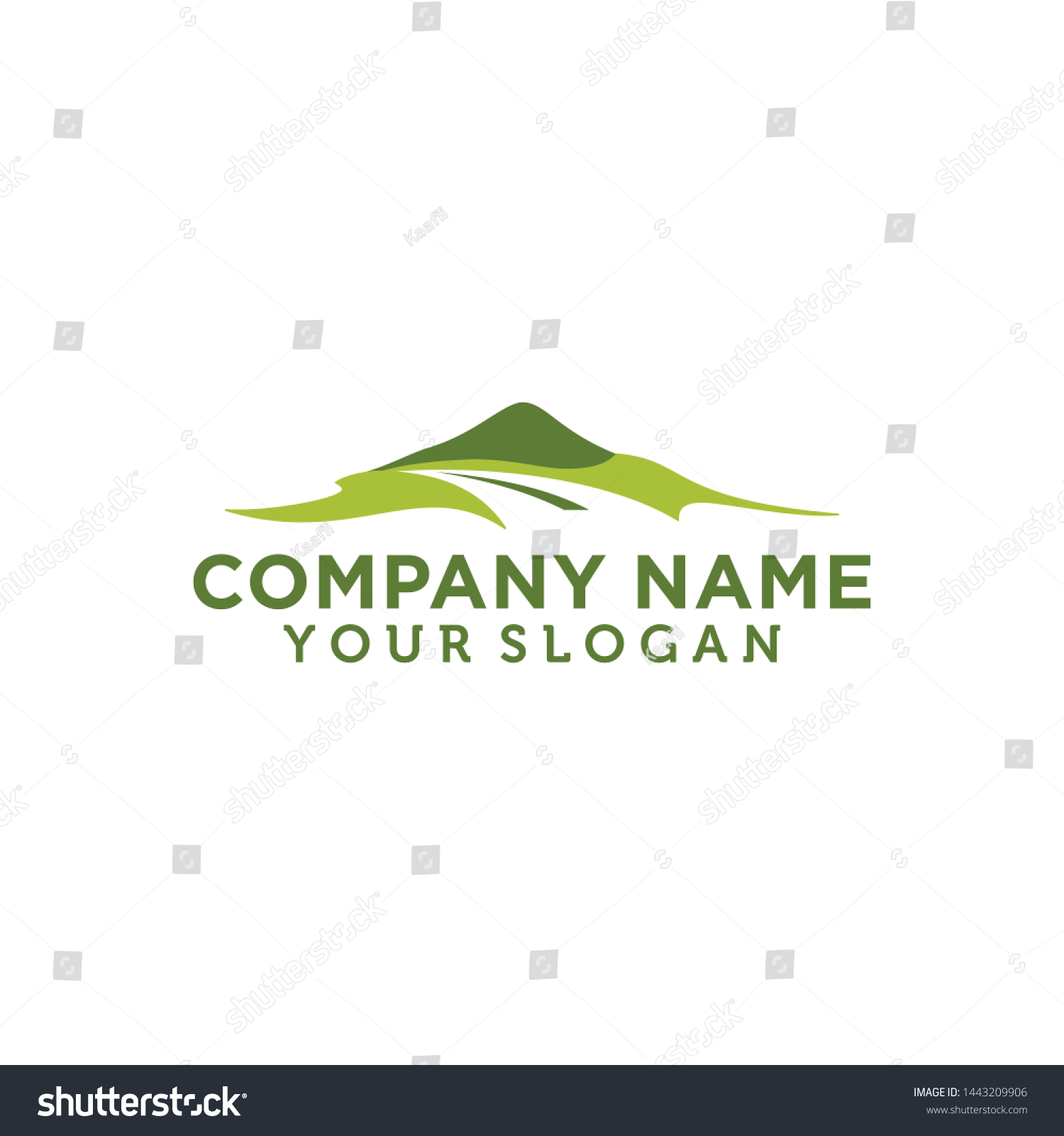 Mountain Track Road Valley Logo Stock Vector (Royalty Free) 1443209906