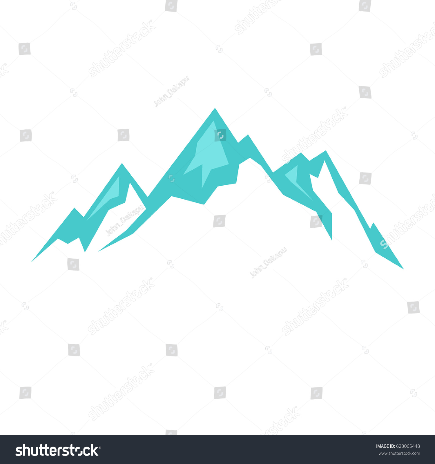 Mountain Vector Icon Isolated On White Stock Vector 623065448