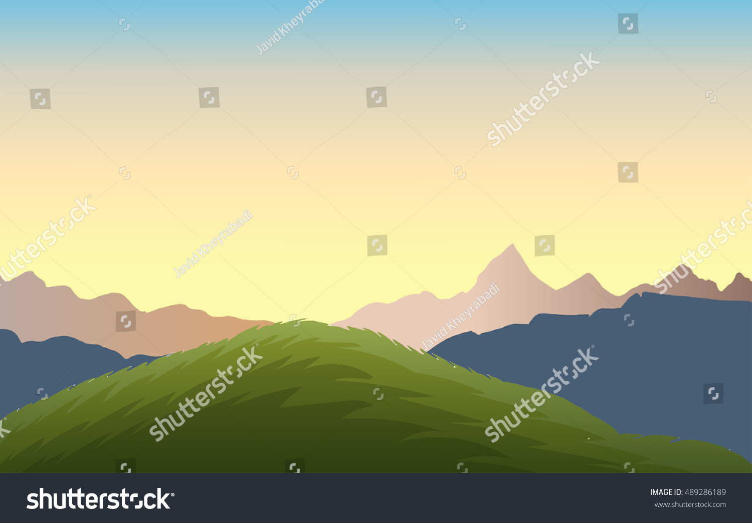 Mountains Stock Vector Illustration 489286189 : Shutterstock