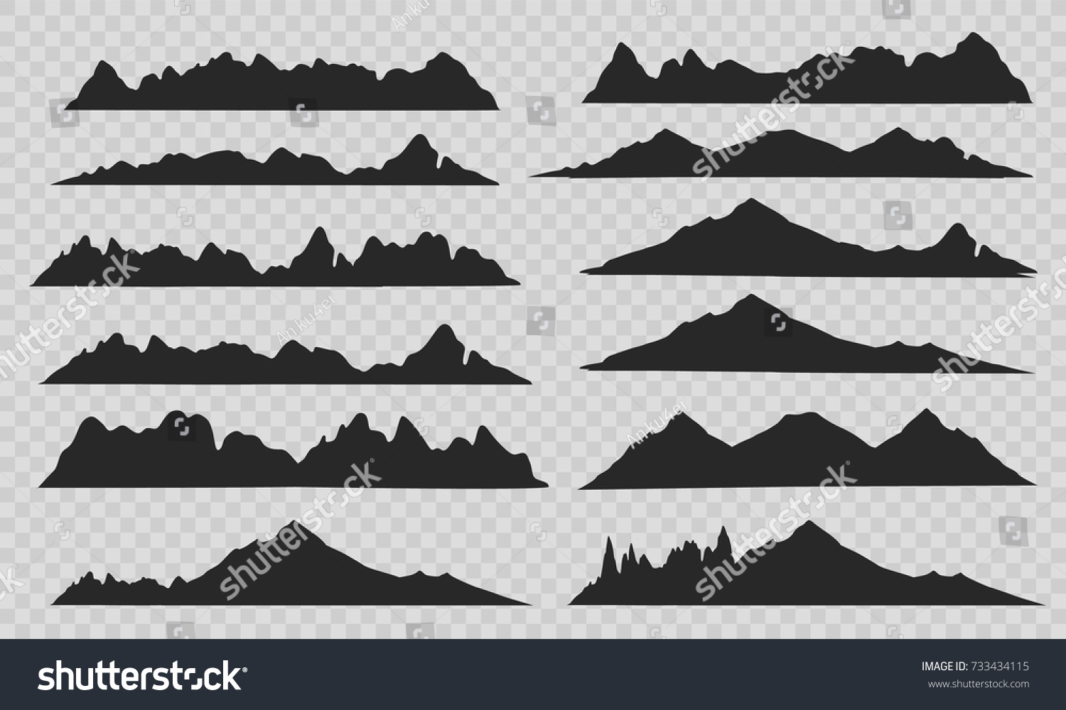 Image by Shutterstock Mountains Outline Graphic Men's Tee