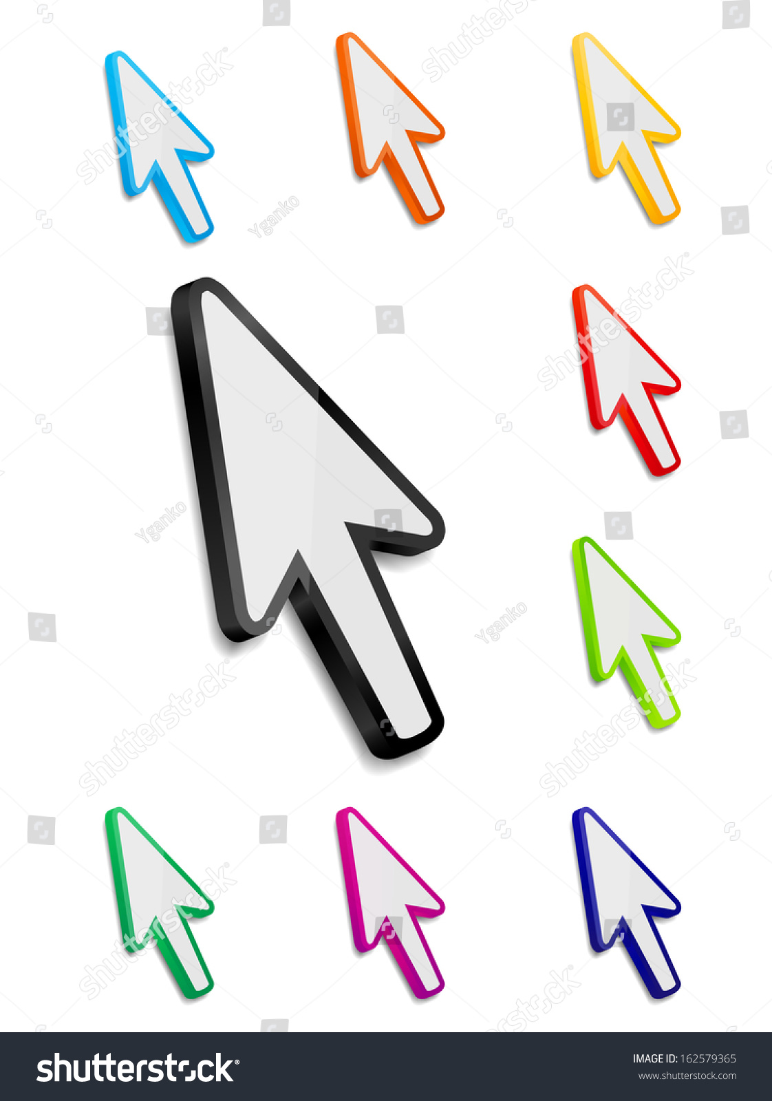 Mouse Arrow Cursor Vector Illustration Stock Vector (Royalty Free